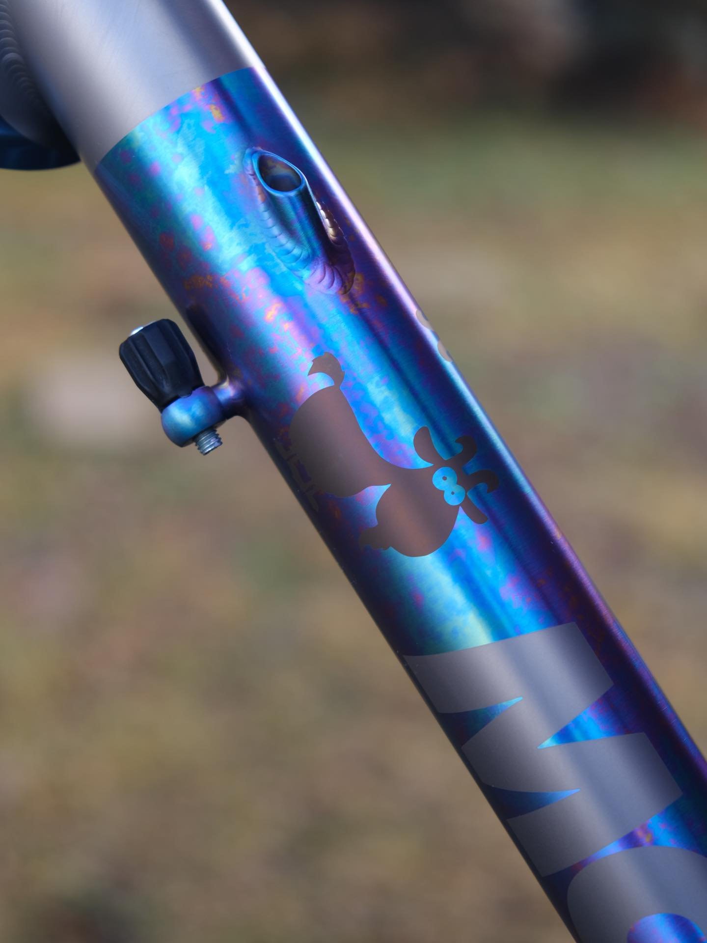 Adele&rsquo;s Mountain Goat.
.
.
.
#moots #custombicycle #madeinusa #titaniumanodizing #cycling