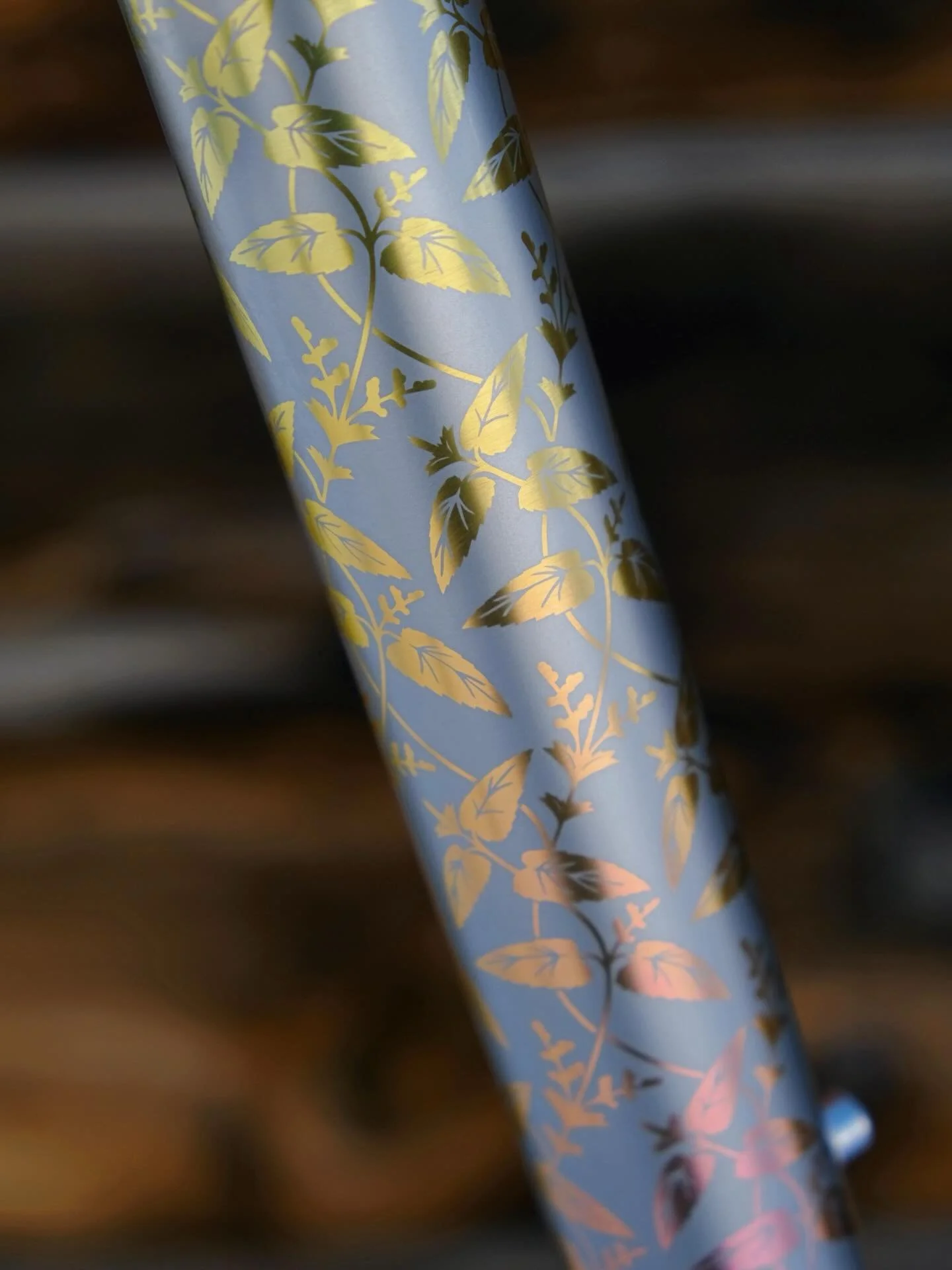 Stinging nettles: look, but don&rsquo;t touch!
.
.
.
#bikeart #custombicycle #madeinusa #titaniumanodizing #cycling
