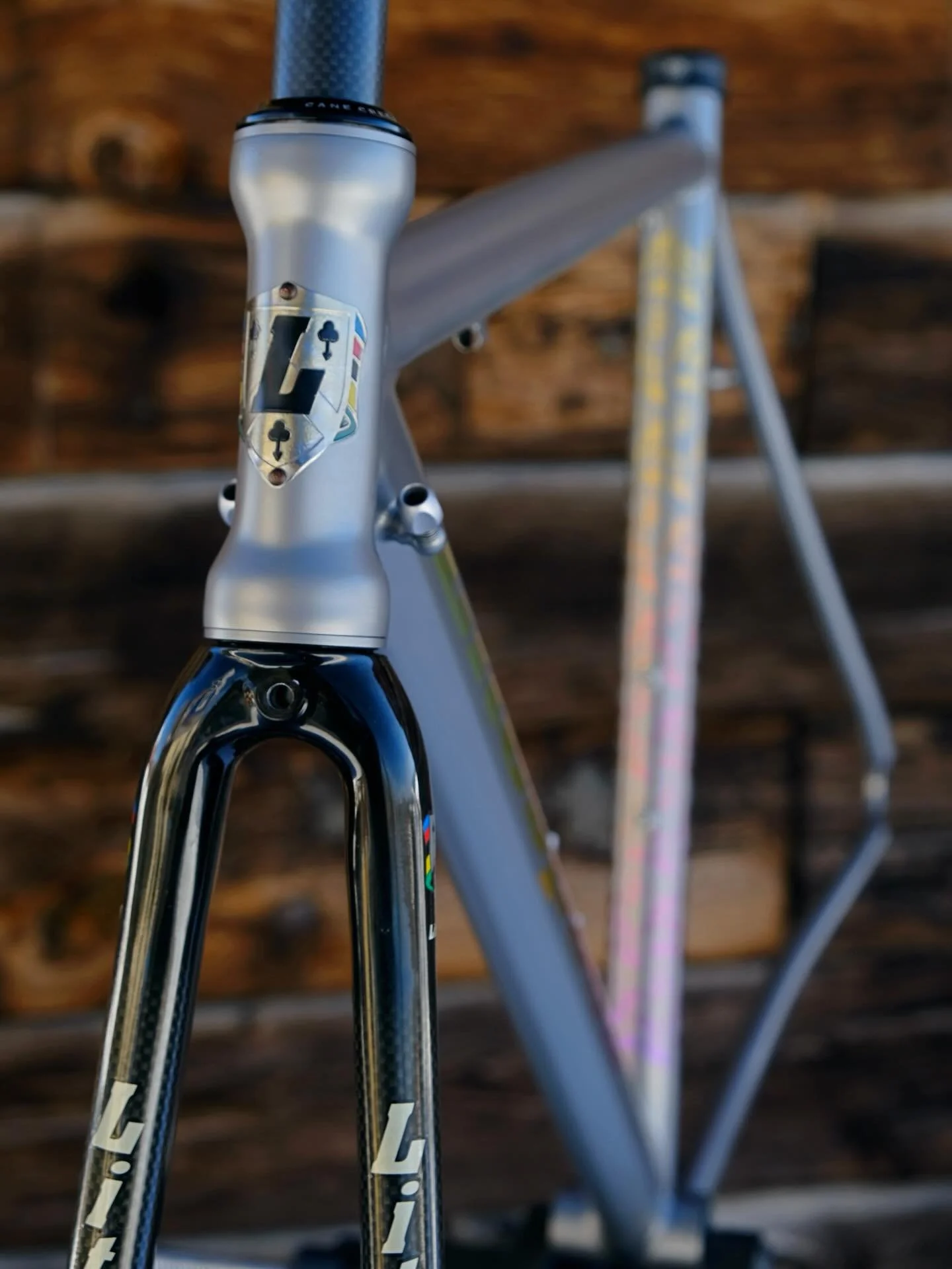 This elder Litespeed got a fancy refresh with an arts and crafts inspired Stinging Nettles finish.
.
.
.
#titaniumanodizing #litespeed #madeinusa #cycling #custombicycle