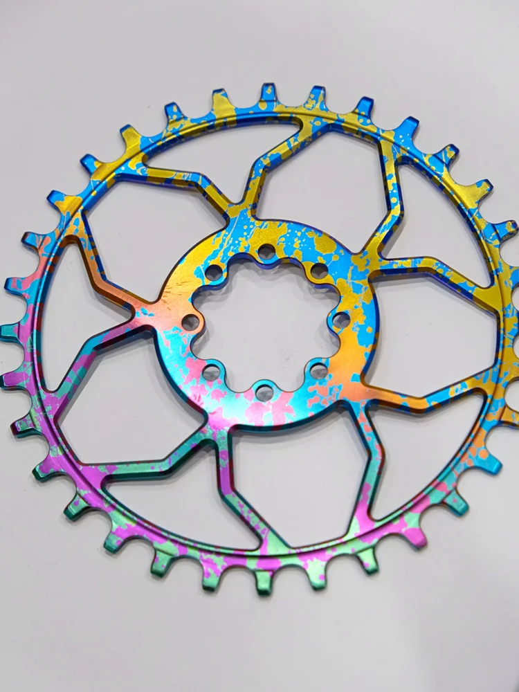 5DEV 8-Bolt T-Type 32t Chainring - Splatter Anodized — agave