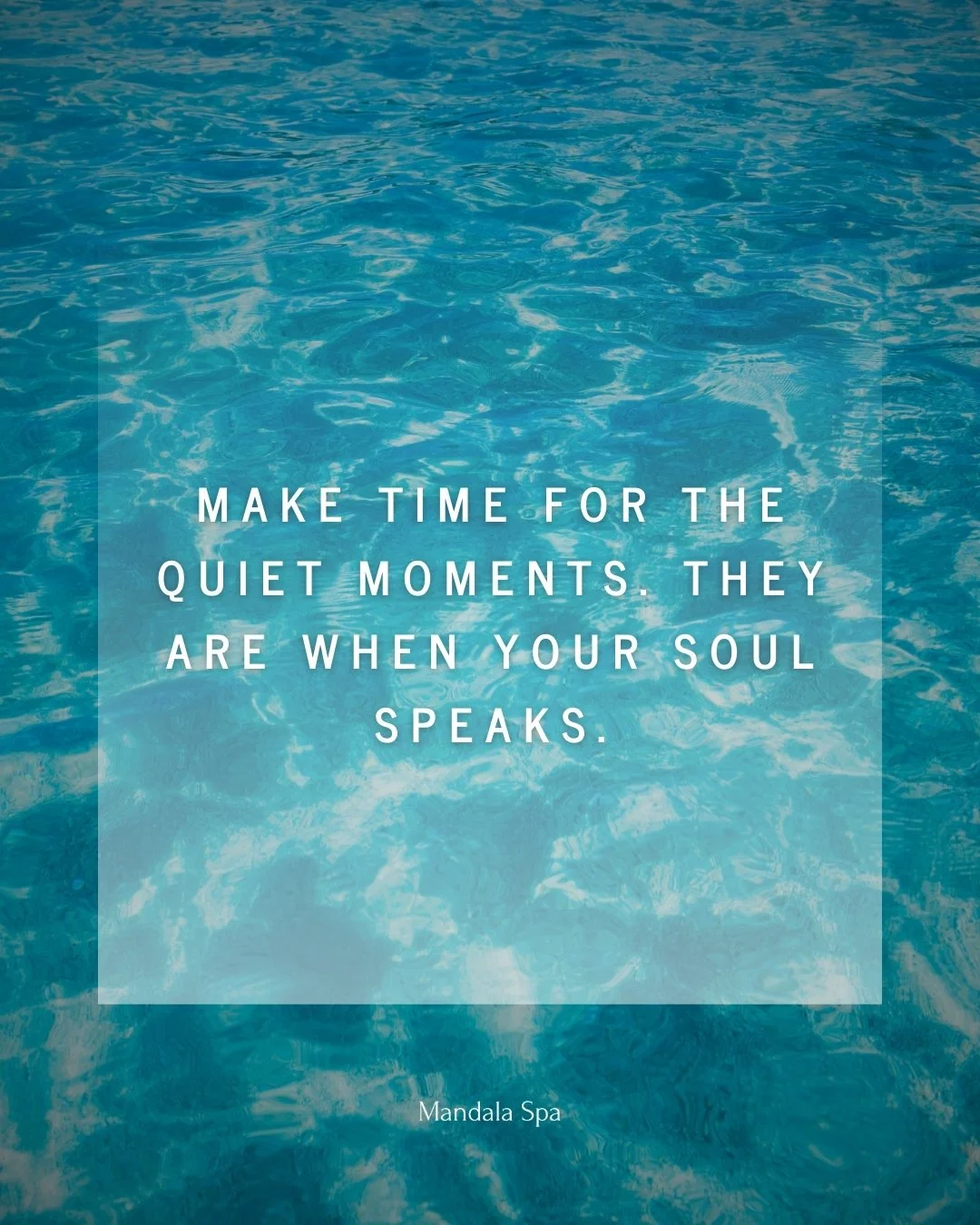The quiet moments are not empty&mdash;they are full of clarity, presence, and renewal.

Whether through a soothing massage, a restorative ritual, or a few peaceful moments to yourself, Mandala Spa invites you to slow down and listen to what your soul