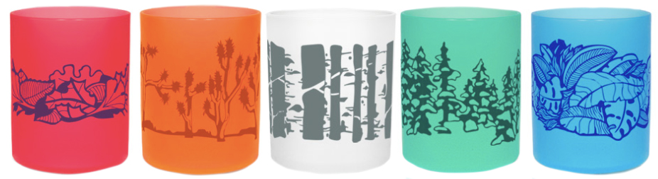 Sticker series for a Bend, Oregon outdoor lifestyle shop, Outside In. Focusing on local attractions, true to their brand.