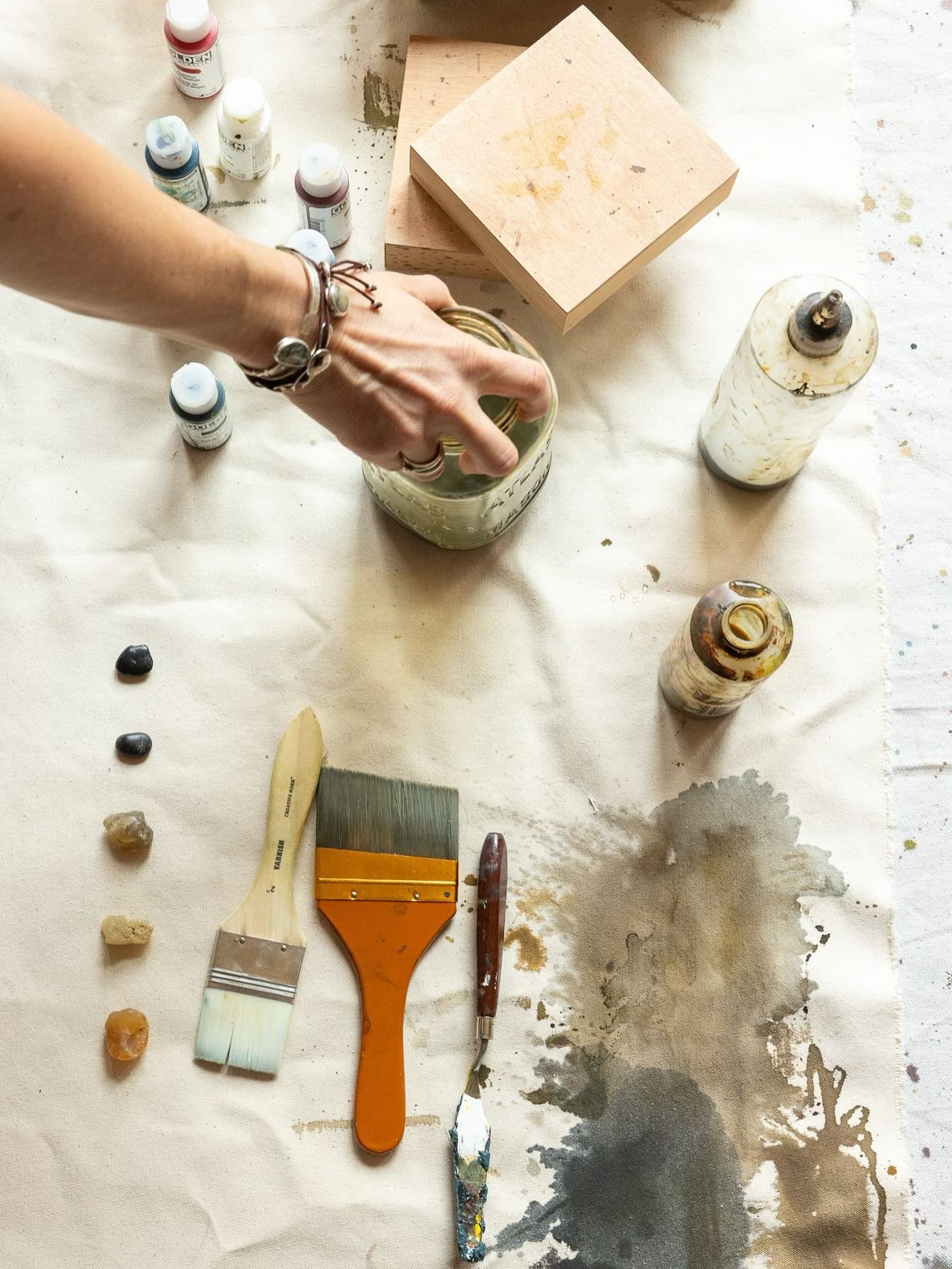 Pieces of the process for my new collection &lsquo;Exposure Therapy&rsquo; 

Every piece starts with a stone of choice. Colors and intentions then build and evolve. I have always been a rock hound &mdash; searching for agates on the beaches of Washin