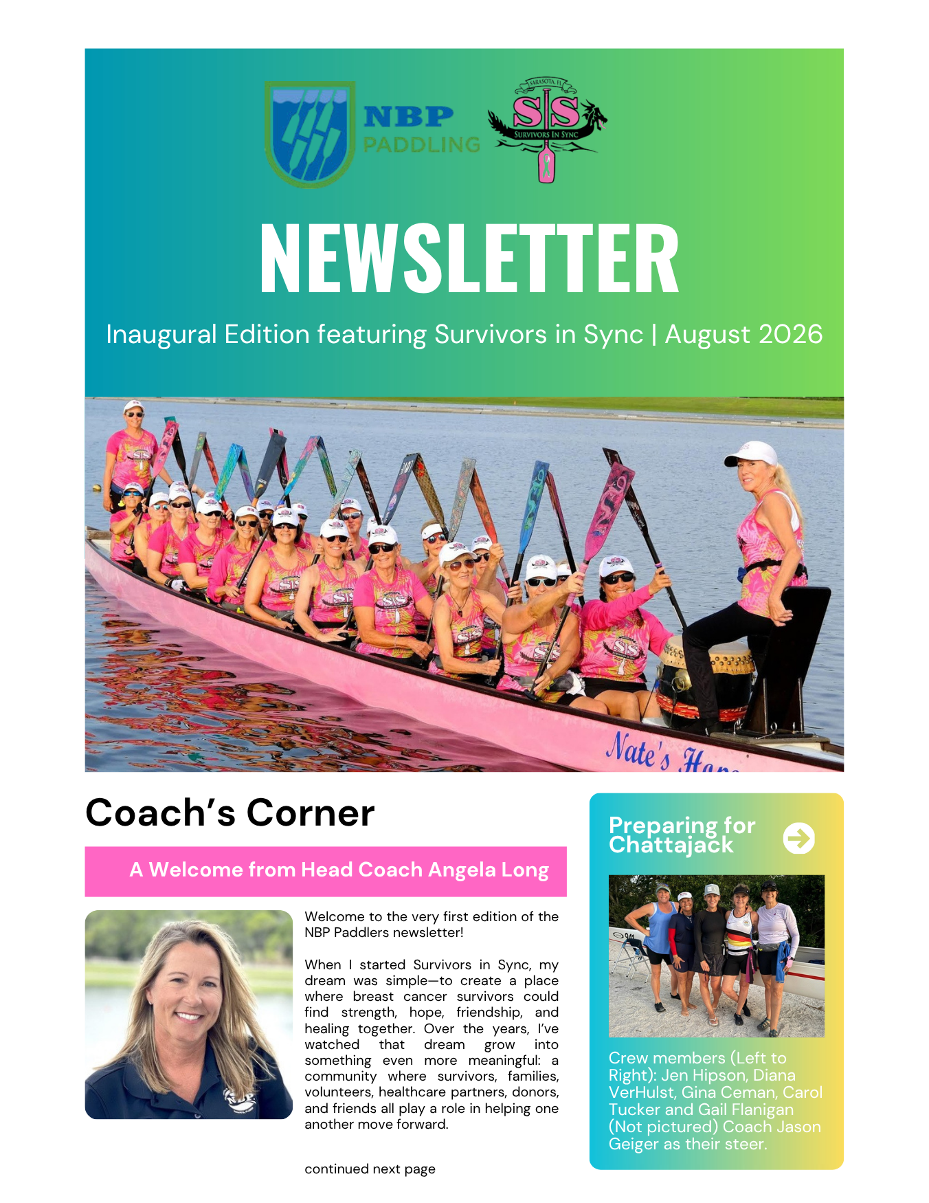 Survivors in Sync Newsletter