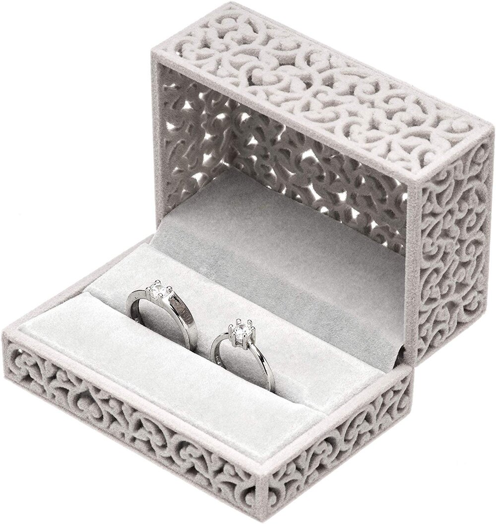Warm Orange - Velvet Wedding Ring Box — The Keeper Co.