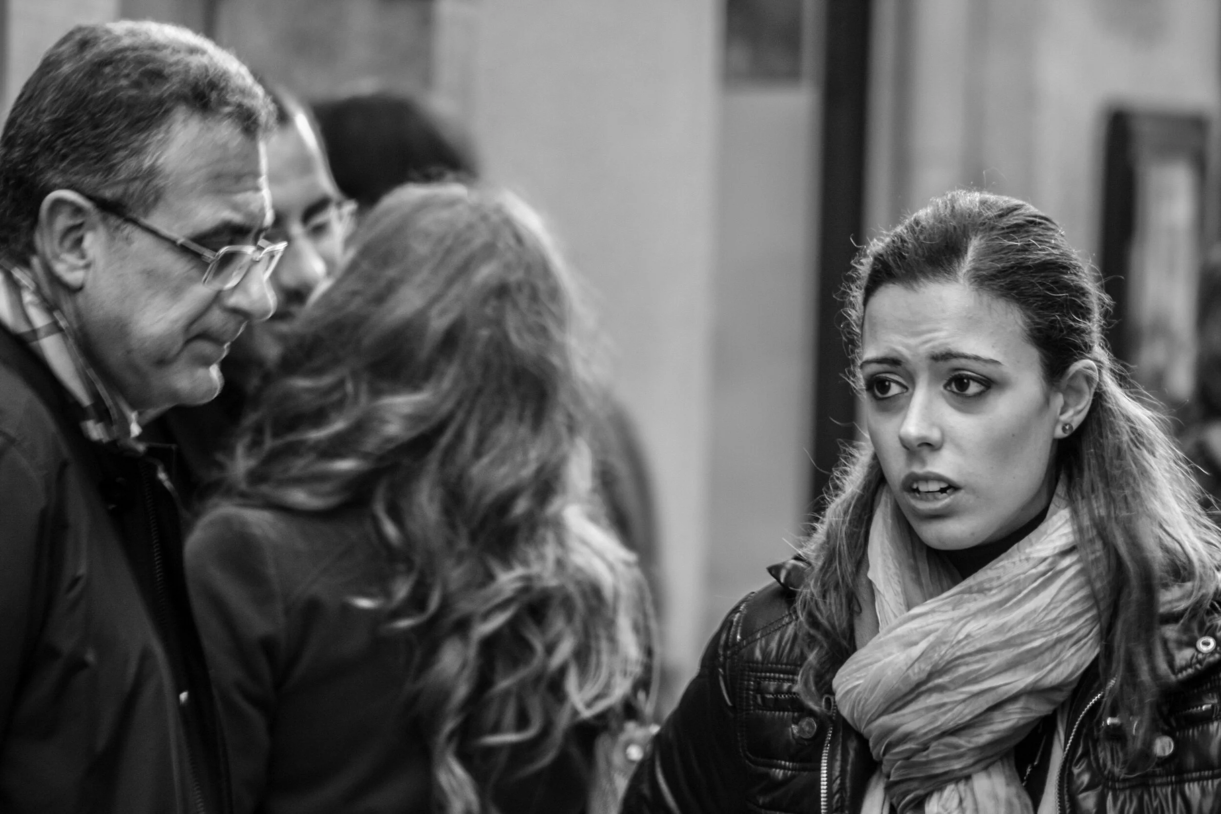 Frightened Young Woman