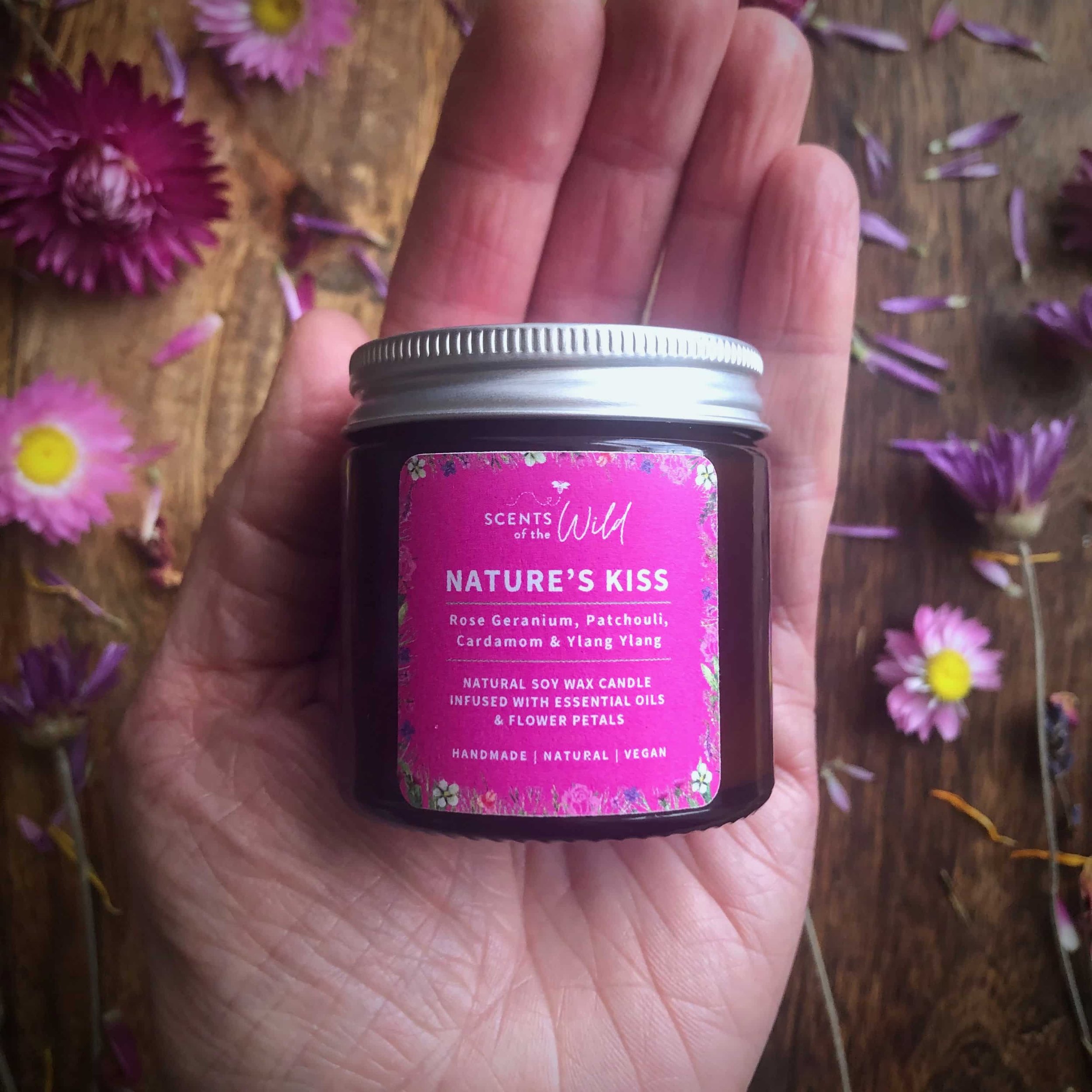 Nature's Kiss mini candle jar in palm pink botanicals.jpg
