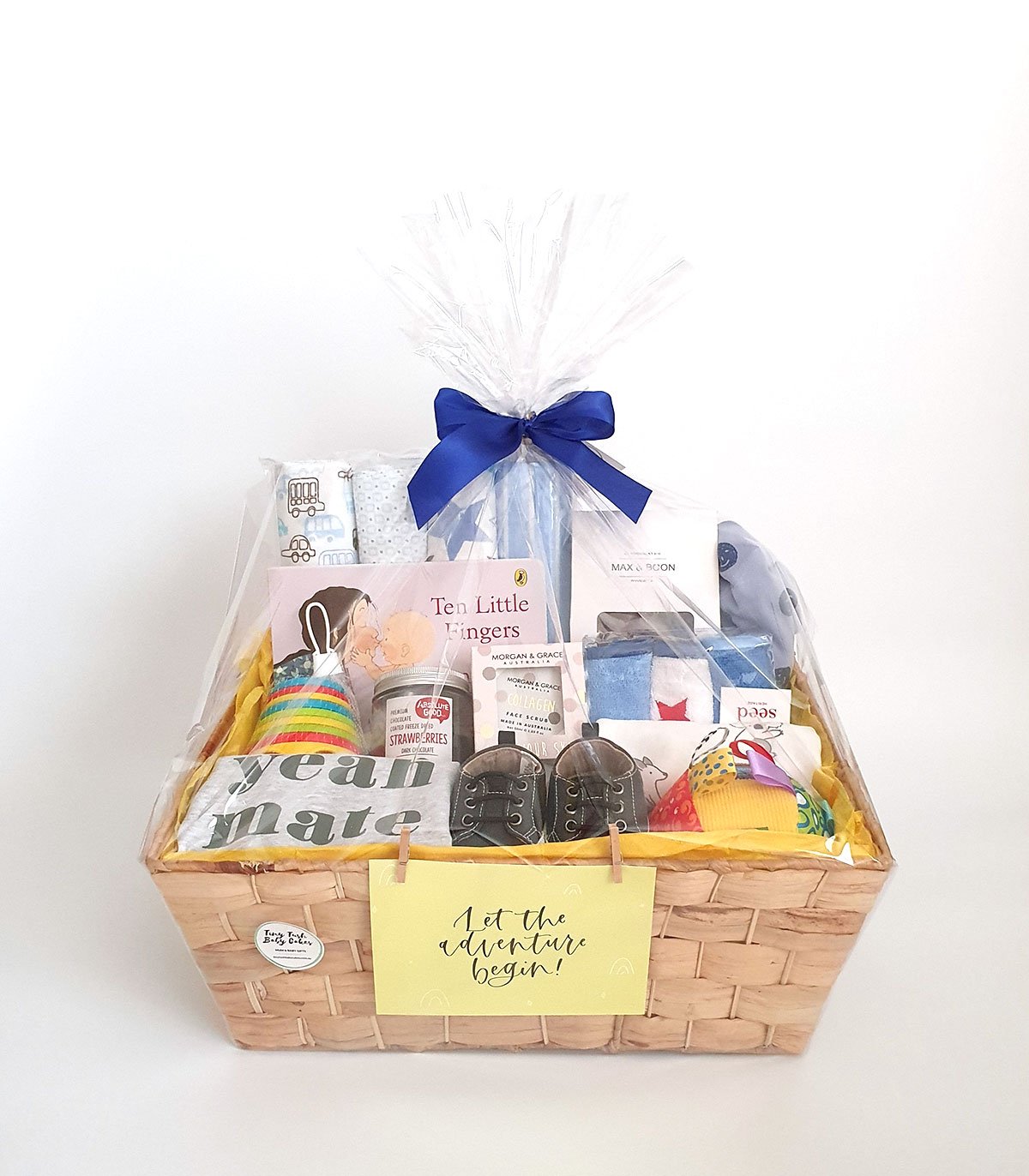 Gift basket for baby boy and mum &amp; dad