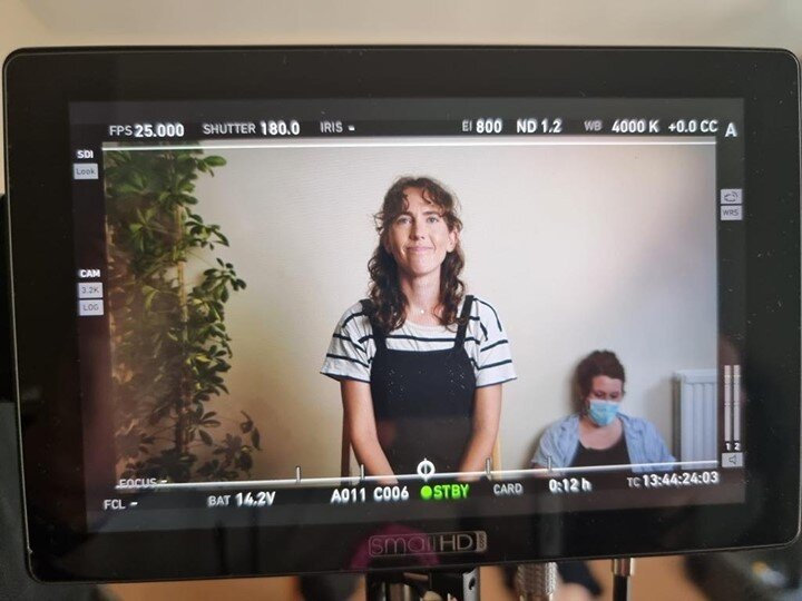 For those of you who are new here (hello!👋), we are actors, writers, and producers - and when we're not busy coaching &amp; leading workshops for OMWF, our lives look a little more like this ^^⁠
⁠
🎥 Here is Emily moments before the camera rolls, on