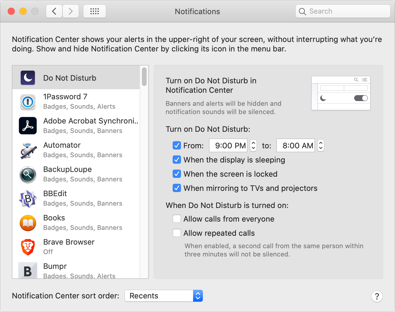 Keep Your Mac Quiet at Night and During Presentations with Do Not Disturb
