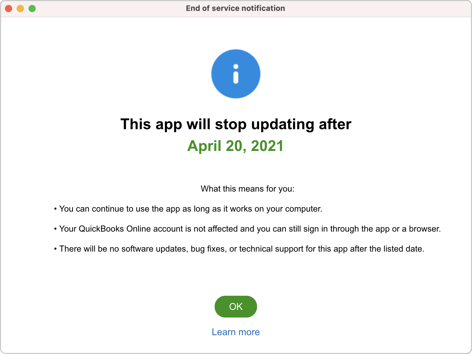 Intuit Has Stopped Updating the QuickBooks Online Mac App; Switch to a Web Browser