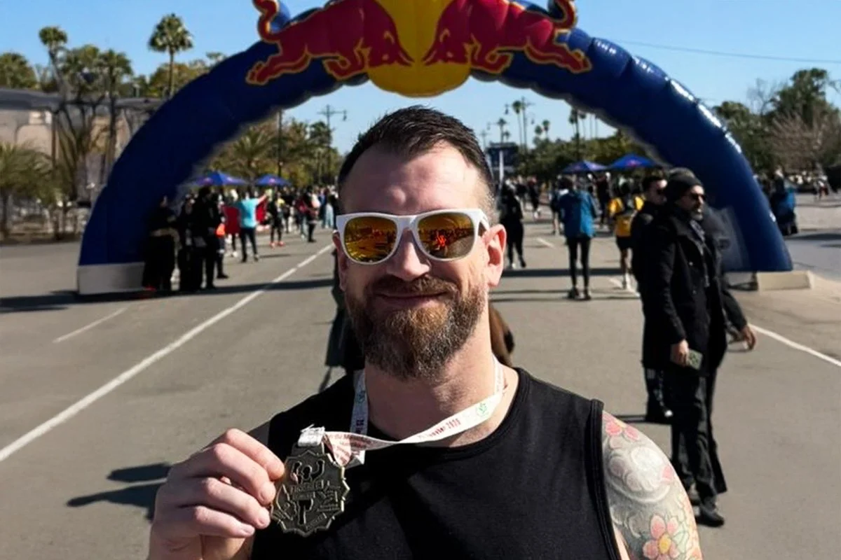 Chris completes the first of the 12 Half-Marathons he is undertaking in 2026 in Marrakesh