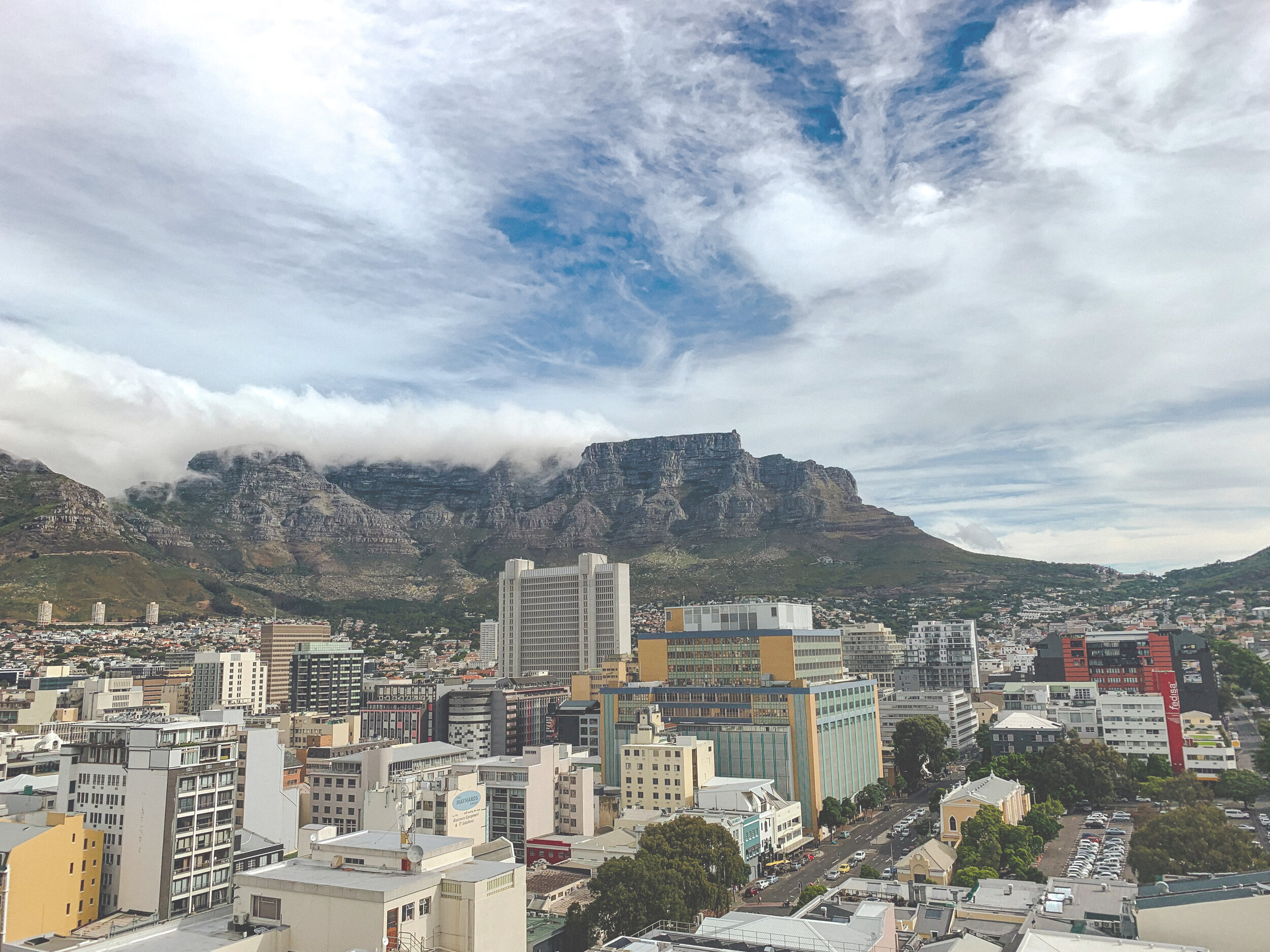Blick auf den Tafelberg in Kapstadt, Südafrika