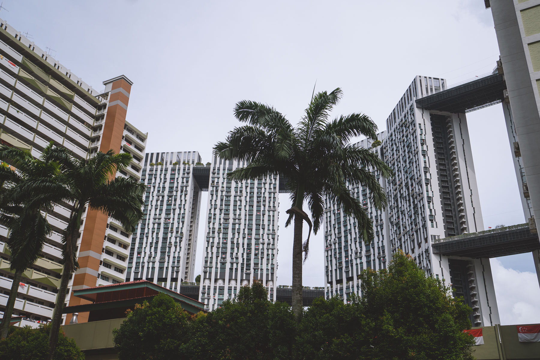 Das HDB Pinnacle@Duxton prägt das Stadtbild Singapurs