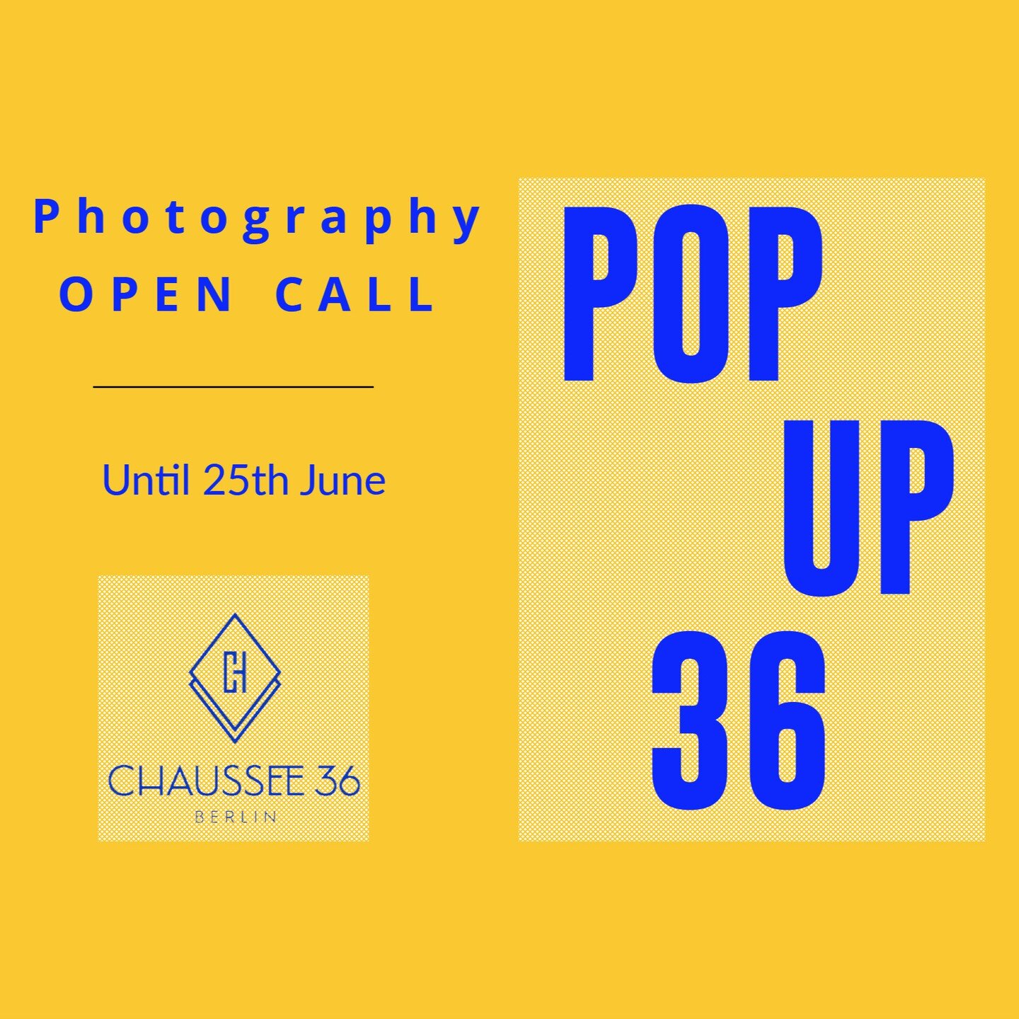 OPEN CALL FOR ALL PHOTOGRAPHERS AND PHOTOGRAPHY COLLECTIVES!

@popup.36 is initiating an open call for all photographers/ photography collectives to host an Exhibition during the Weekend of 07.07.-09.07.2023 in our POP UP Exhibition space! Submission