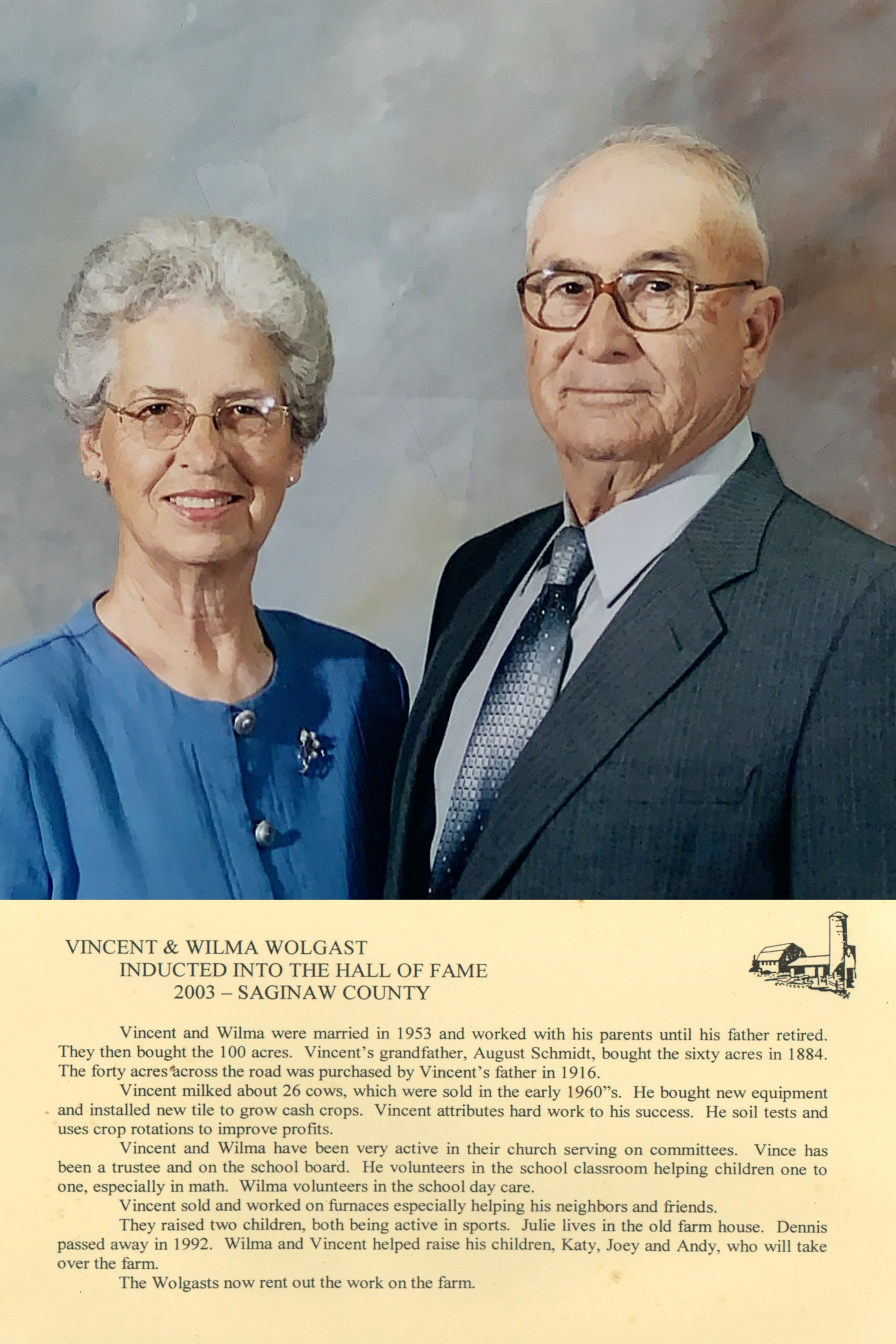 2003 Vincent and Wilma Wolgast Saginaw.jpg