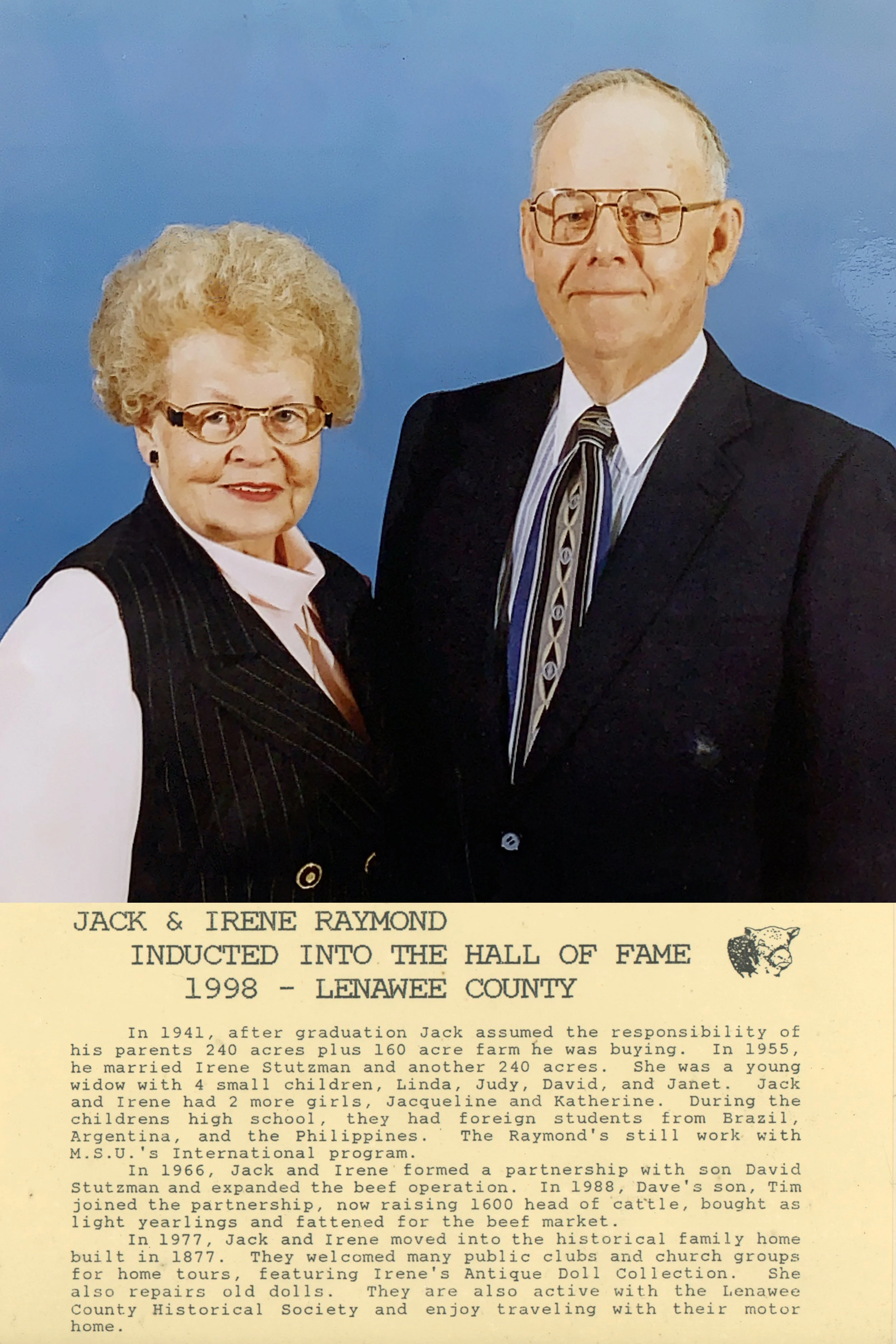 1998 Jack and Irene Raymond Lenawee.jpg