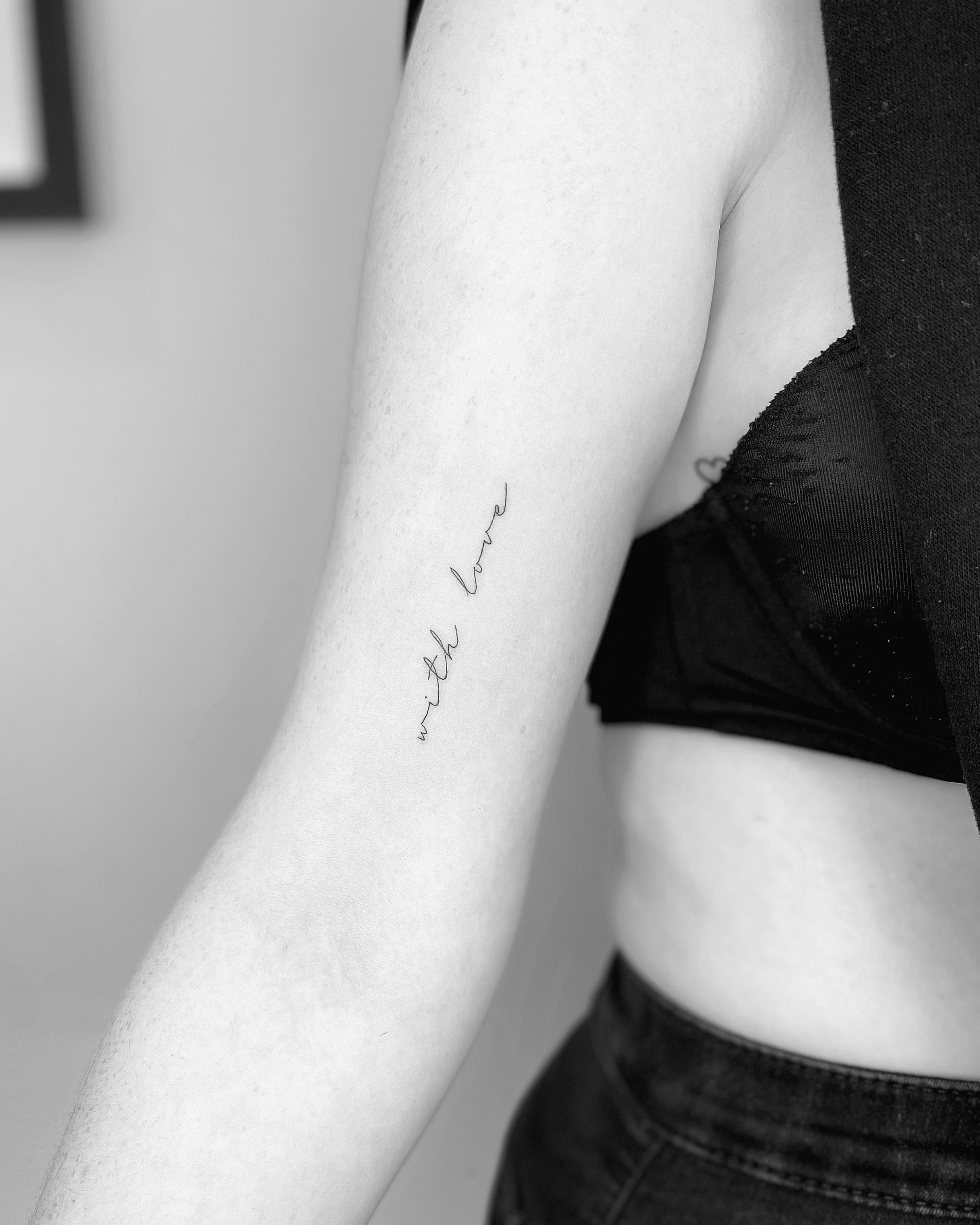 cursive in Fineline Tattoos  Search in 13M Tattoos Now  Tattoodo