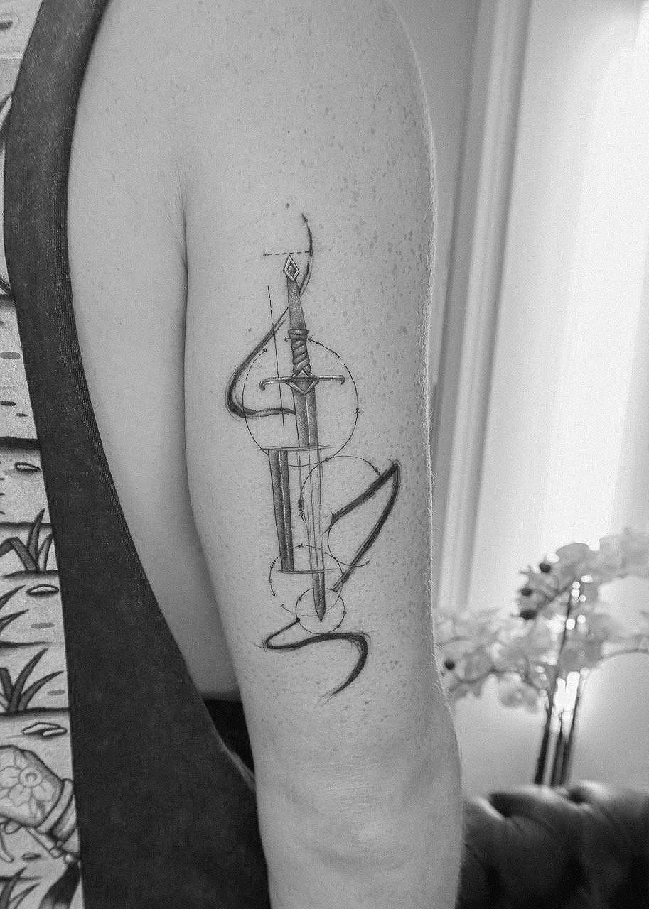 Elegant Piano and Violin Tattoo with Floral Accents | AI Art Generator |  Easy-Peasy.AI