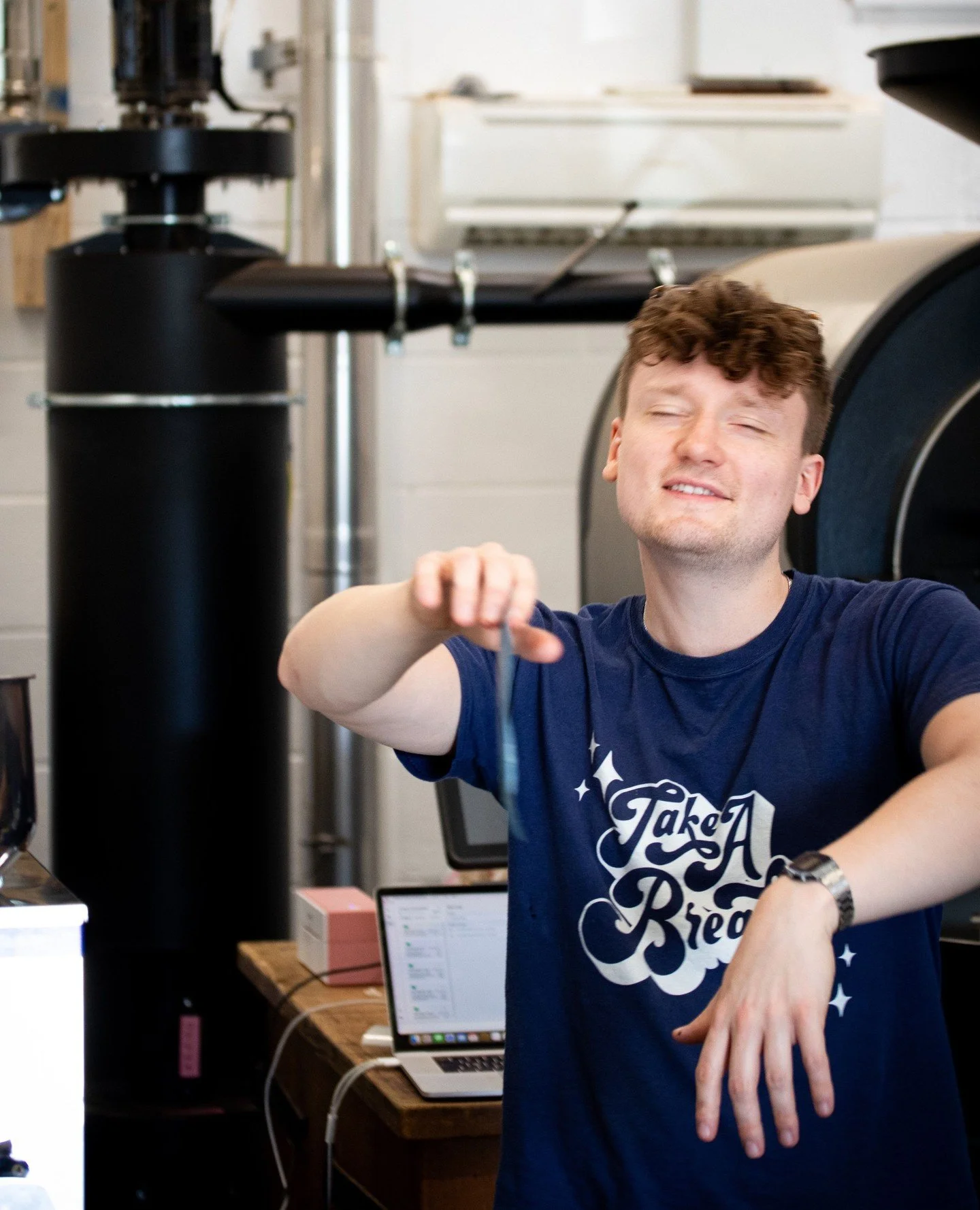 Dave! Head of fulfilment, feeling the joy of getting your coffee boxed and sent to you! Literally any day of the week, Dave is full of life and energy, and with Autumn dampness outside fully loaded, we need the vibes he brings! Thanks Dave, we love y