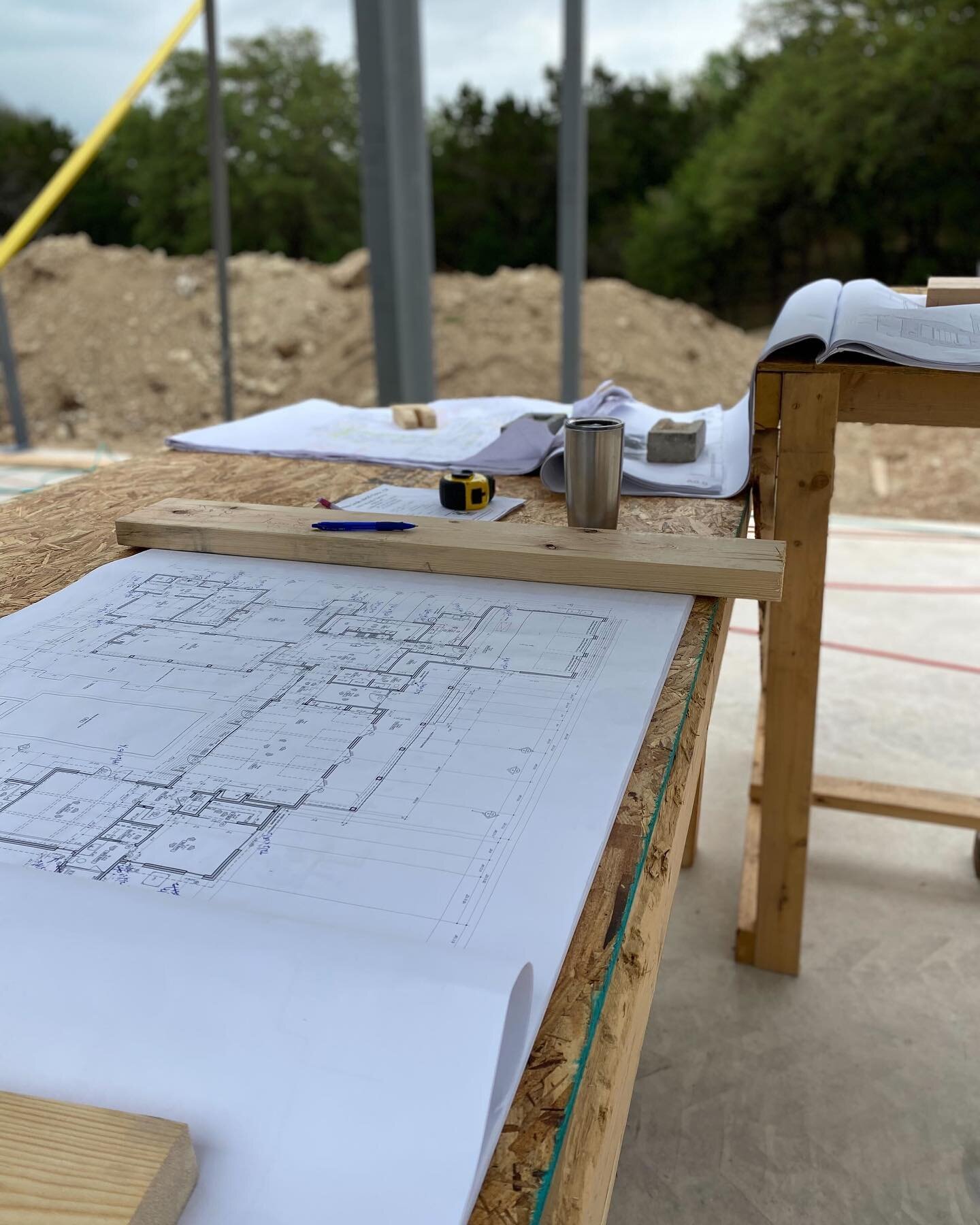 A little rain won&rsquo;t slow us down on our first day of framing!  Always a privilege to design with one of Austin&rsquo;s best architects.  #787designstudio #monrealframing #austinironworks