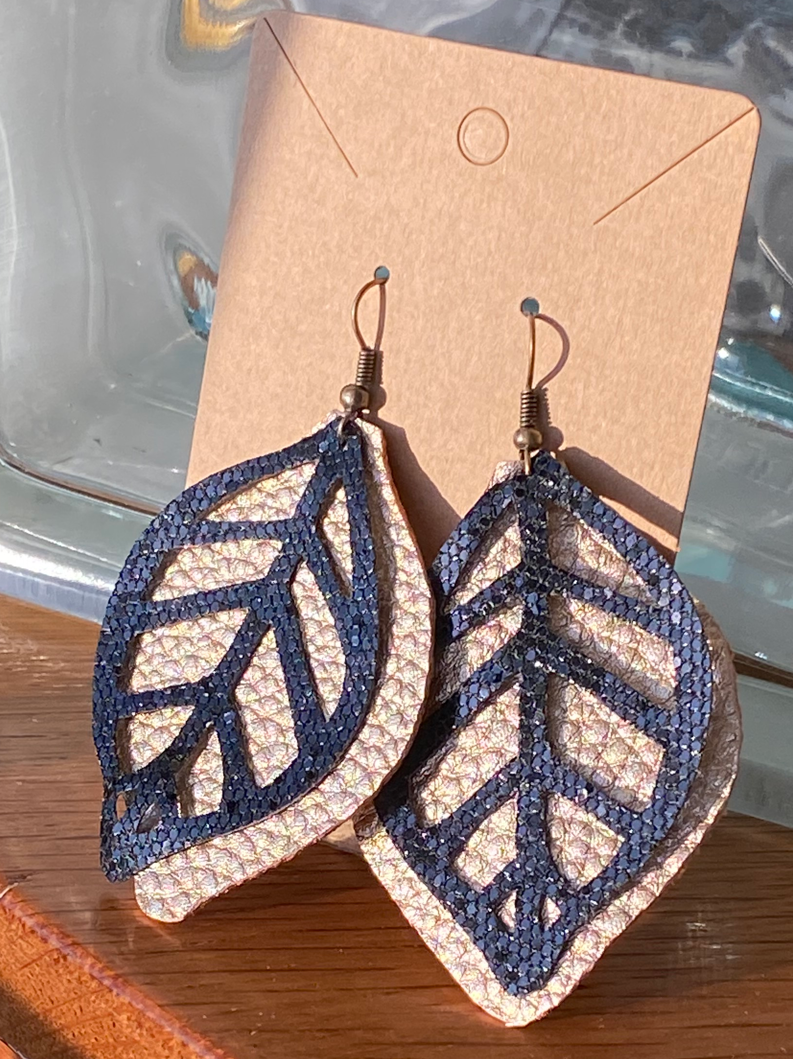 Faux Leather Ear Rings