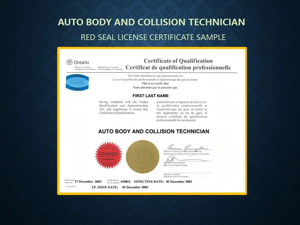 310B AUTO BODY AND COLLISION TECHNICIAN LICENSE