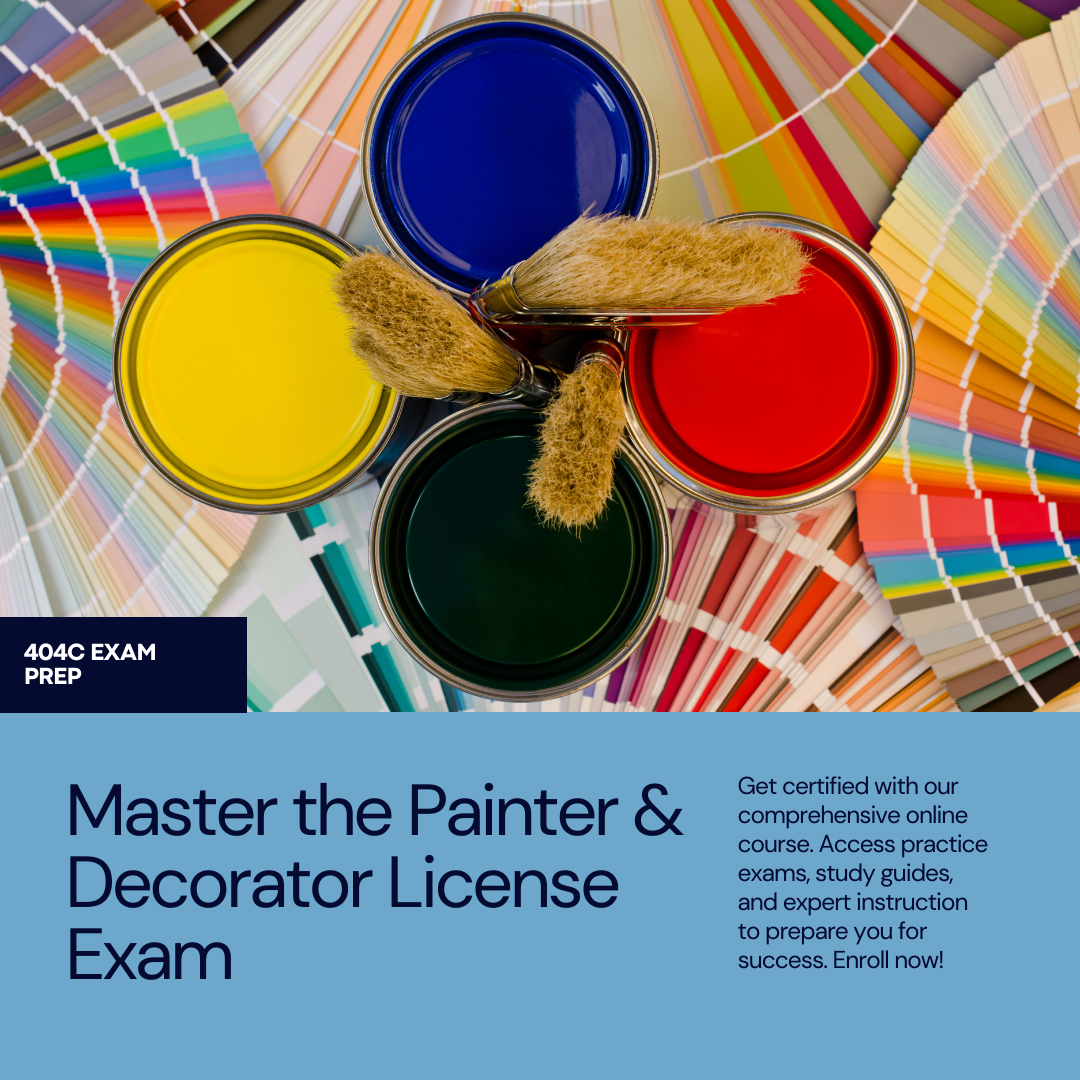 404C PAINTER & DECORATOR LICENSE EXAM PREP ONLINE COURSE