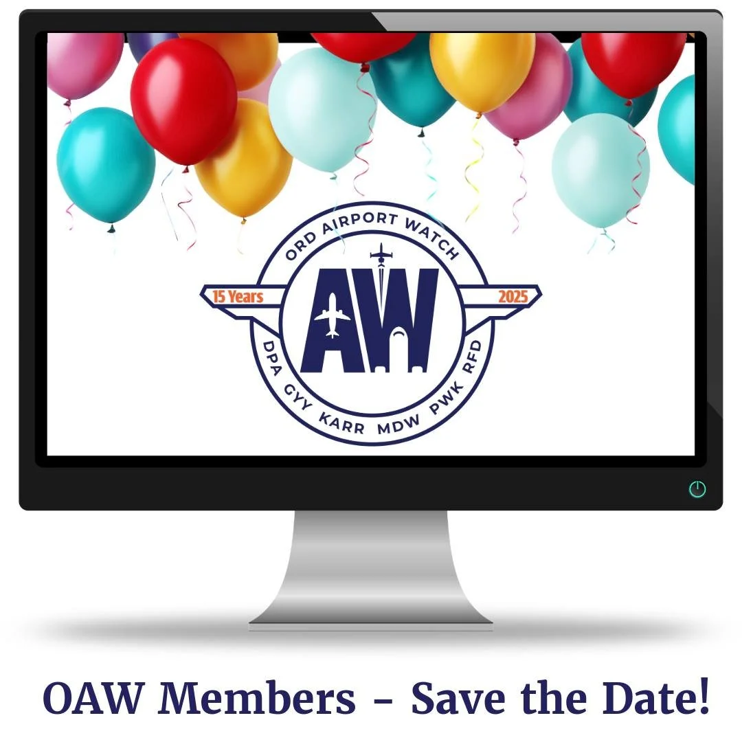 OAW Members - We're continuing the celebration of 15 years! Keep an eye on your inbox for a special event announcement&mdash;it's going to be exciting!
#ordairportwatch 
#oaw15