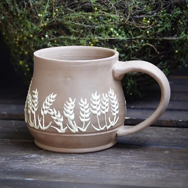 Plainsman Coffee clay and warm yellow wheat. It&rsquo;s not even fired and I&rsquo;m in love already. 💛