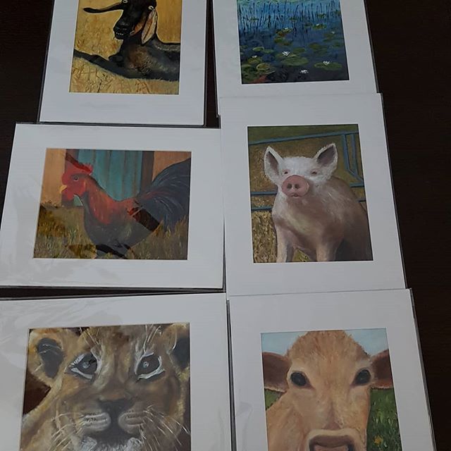 Some more of the matted prints of my original works I will be selling at variety of holiday markets in Collingwood, Thornbury and Meaford thru the season together with a variety of note cards, decorations etc. Check out www.paintingwithpassionanne.co