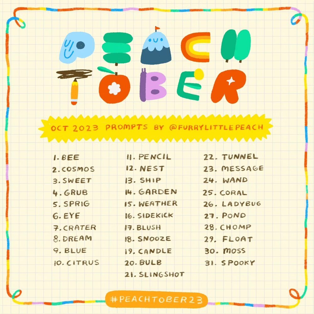 2023 Peachtober Prompt List.jpeg