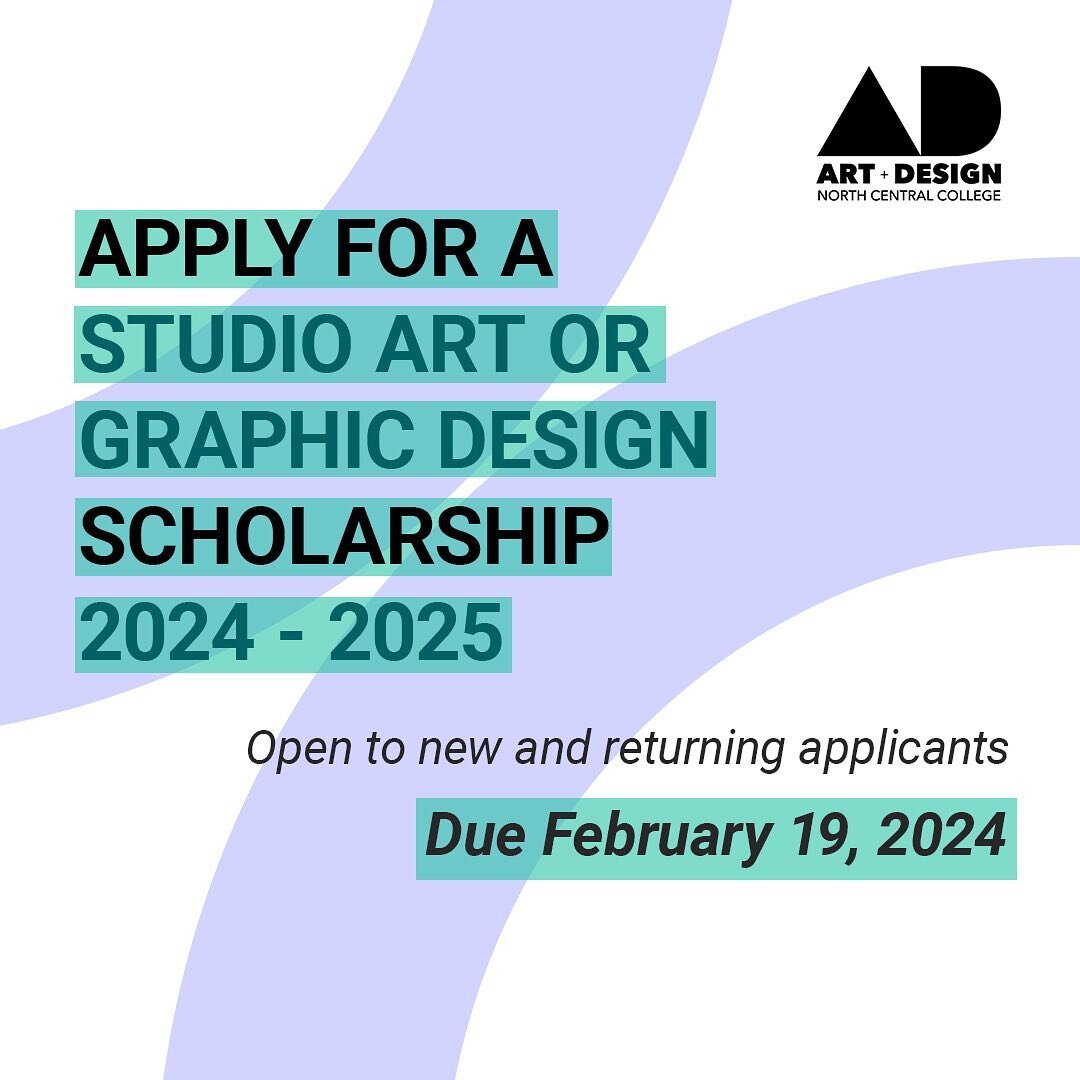 It is time to apply for 2024 -2025 scholarships! Open to both new and returning NCC students. DUE MONDAY, FEBRUARY 19, 2024! If you received a Studio Art or Graphic Design scholarship last year, you need to renew it for next year!

Questions? Contact