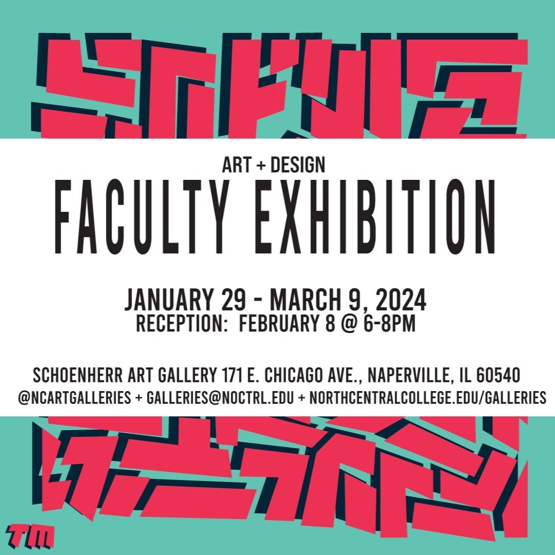 The time has come for the Biennial Faculty Art Exhibition, now showing in the Schoenherr Art Gallery. The show's reception will be held February 8th, starting at 6 PM. We hope to see you there supporting our Art + Design Faculty!