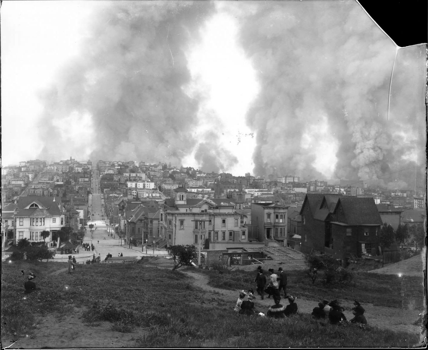  View east down Clay Street  Courtesy Bancroft Library, UC Berkeley  