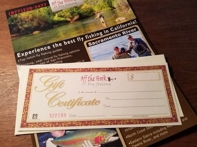 Custom Fly-Fishing Lesson/Trip Gift Certificate (California)