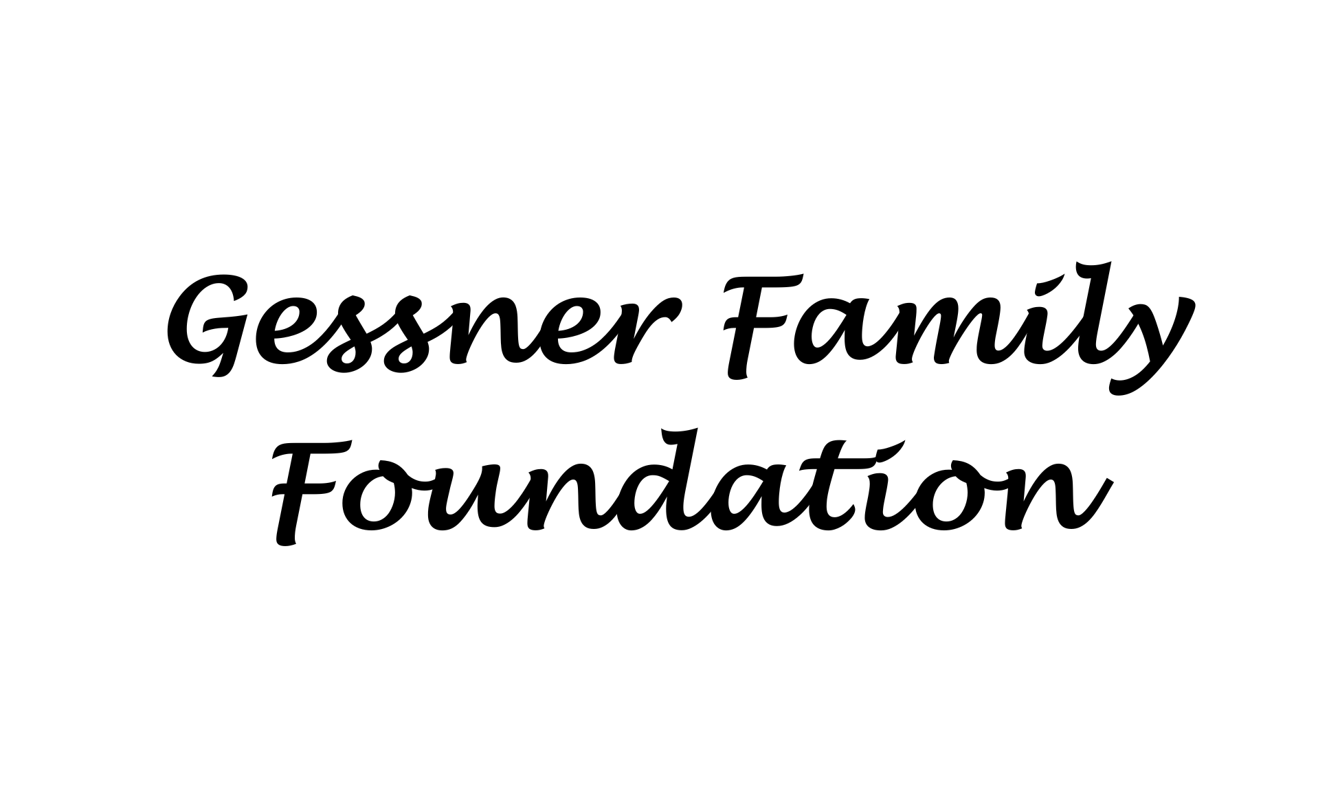 Text that reads 'Gessner Family Foundation' in black cursive font on a white background.