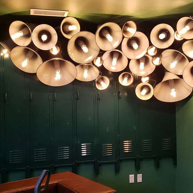 Sound up, lights up💡 All the megaphones are built on a special rack, turned into lights and UL approved @eggtoystudios. The engineering that went into this making this idea from @studiokcreative come to life is something we are very proud of. We tak