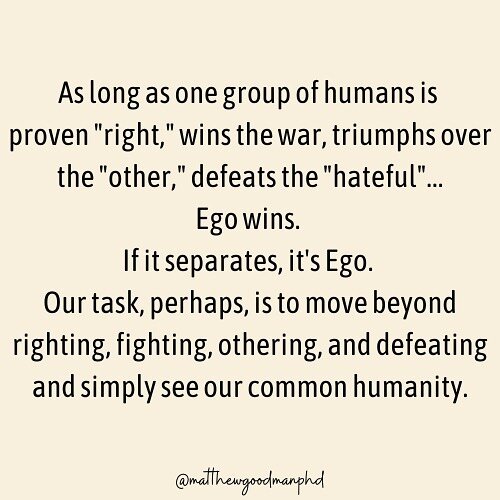 If it separates, it's ego. #compassion