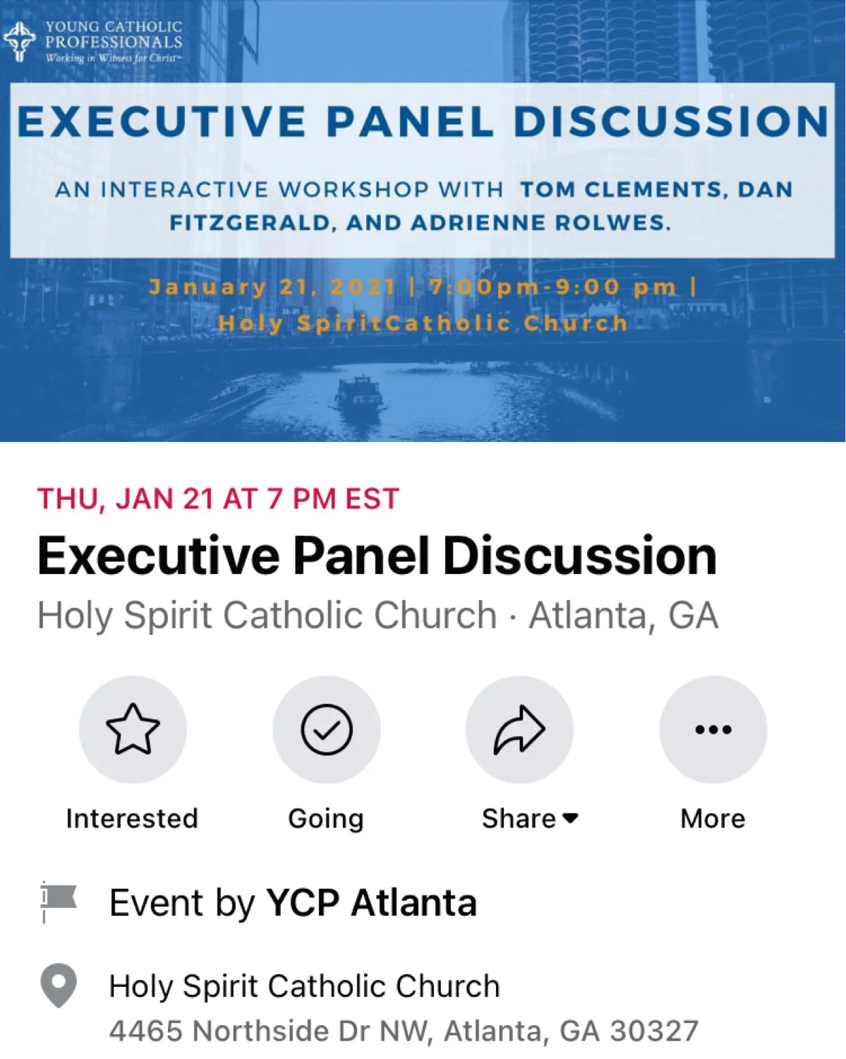 Young Catholic Professionals panel discussion