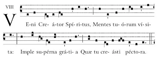 Singing the  "Veni Creator Spiritus"