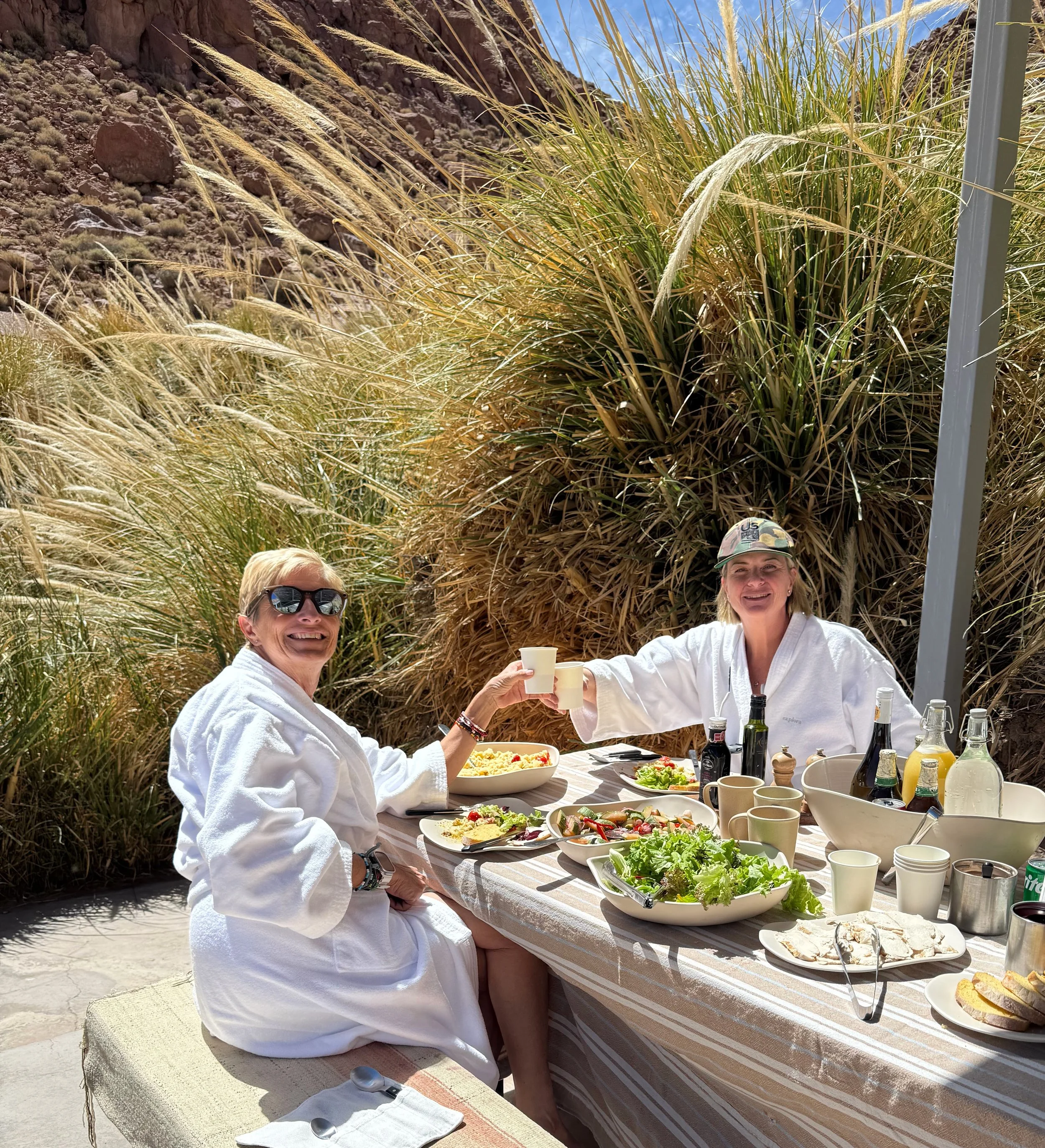 Last afternoon at the hot springs, with a gourmet picnic! What a treat!