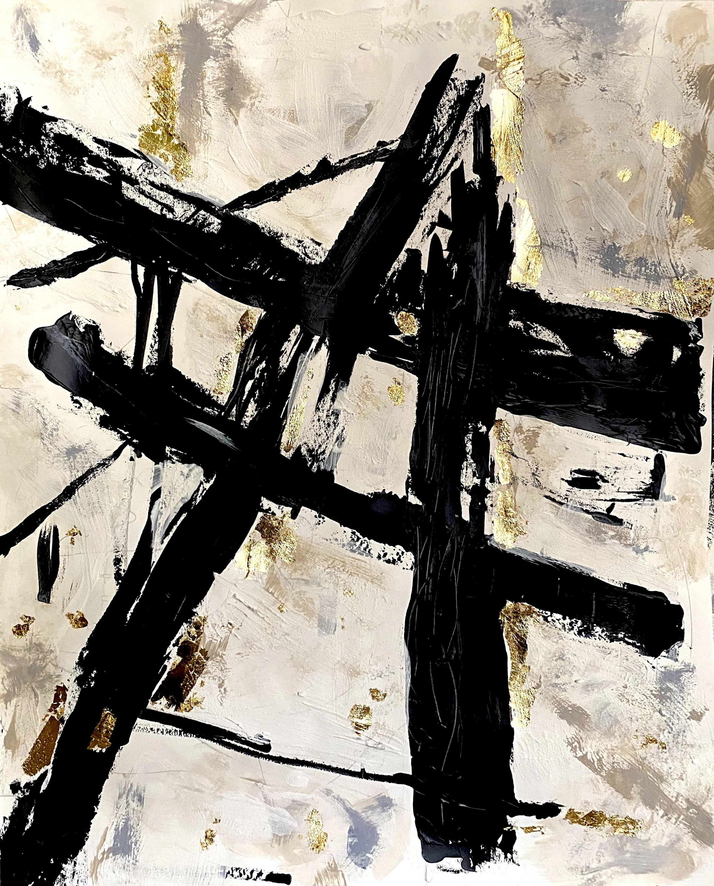 22' x 30" Acrylic and mixed media on paper