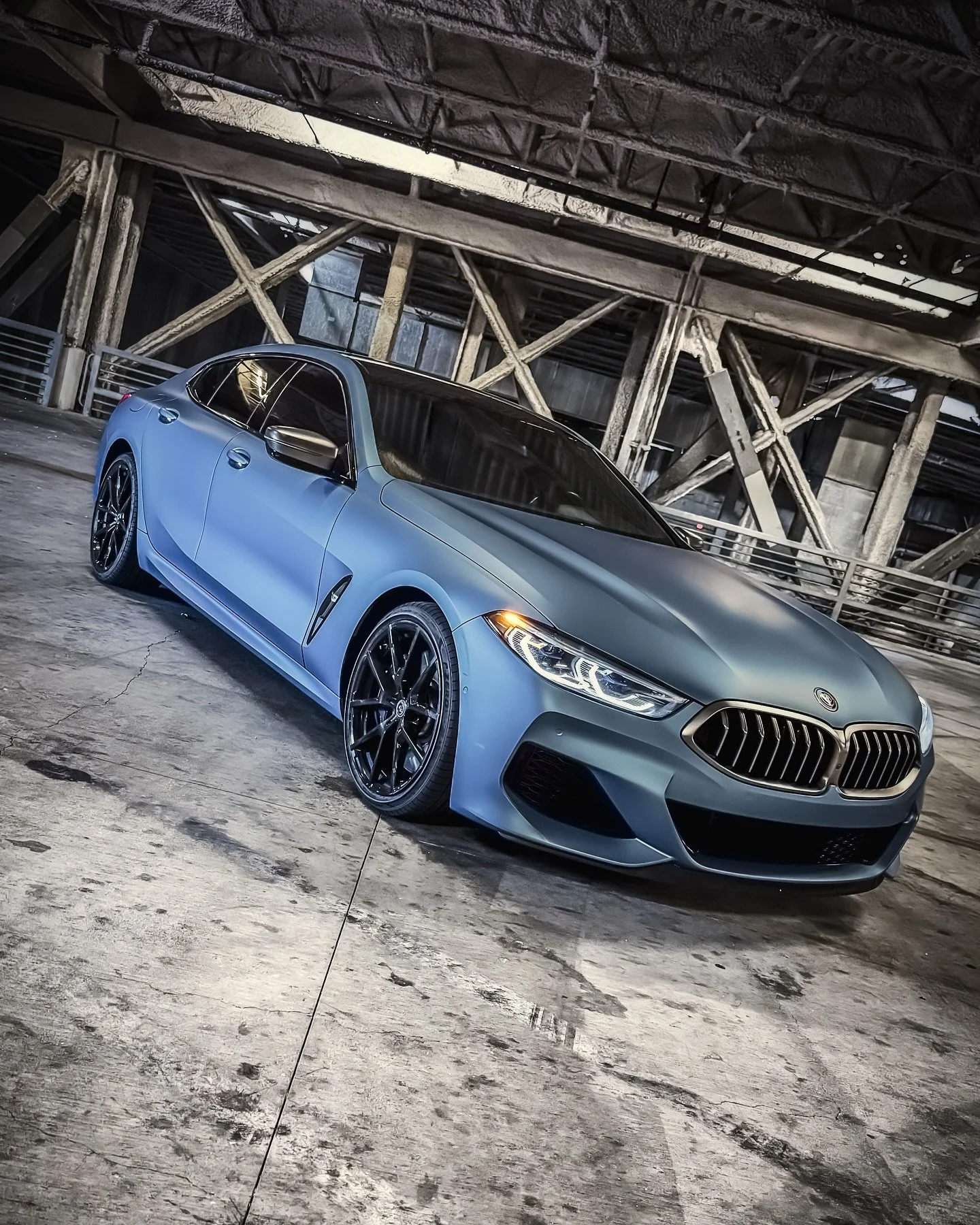 BMW M850i wrapped in Avery Matte Frosty Blue Metallic w/ Wheels powder coated gloss black + ceramic tinted windows. 

#mobileservice #mobilewraps #thewrapdistrict #thewrapdistrictla #vinylwrap #wrapped #paintisdead #southbay #sanfernandovalley #sfv #