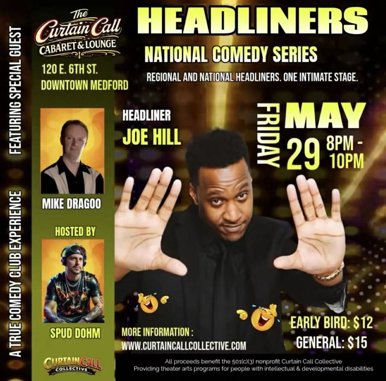 Headliner Comedy Series Presents: Joe Hill (Medford,OR)
