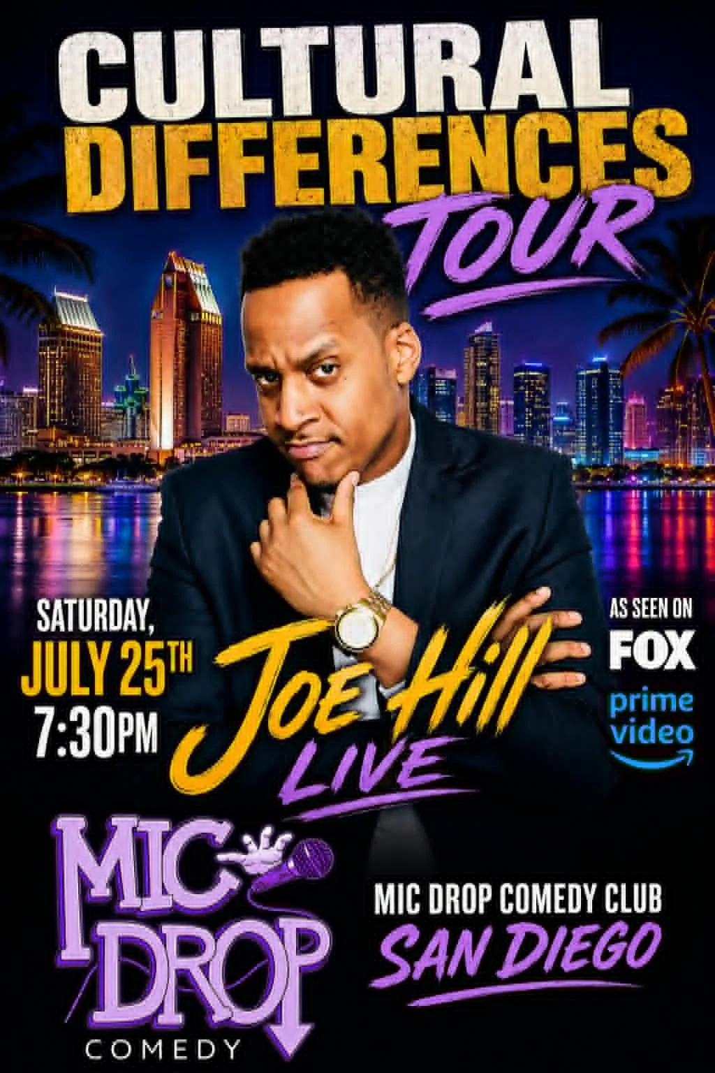 MIC DROP COMEDY CLUB PRESENTS: JOE HILL (SAN DIEGO, CA)