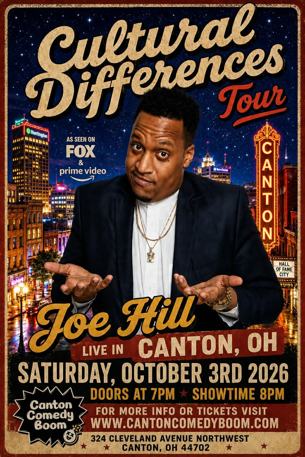 Canton Comedy Boom Presents:  Joe Hill Live