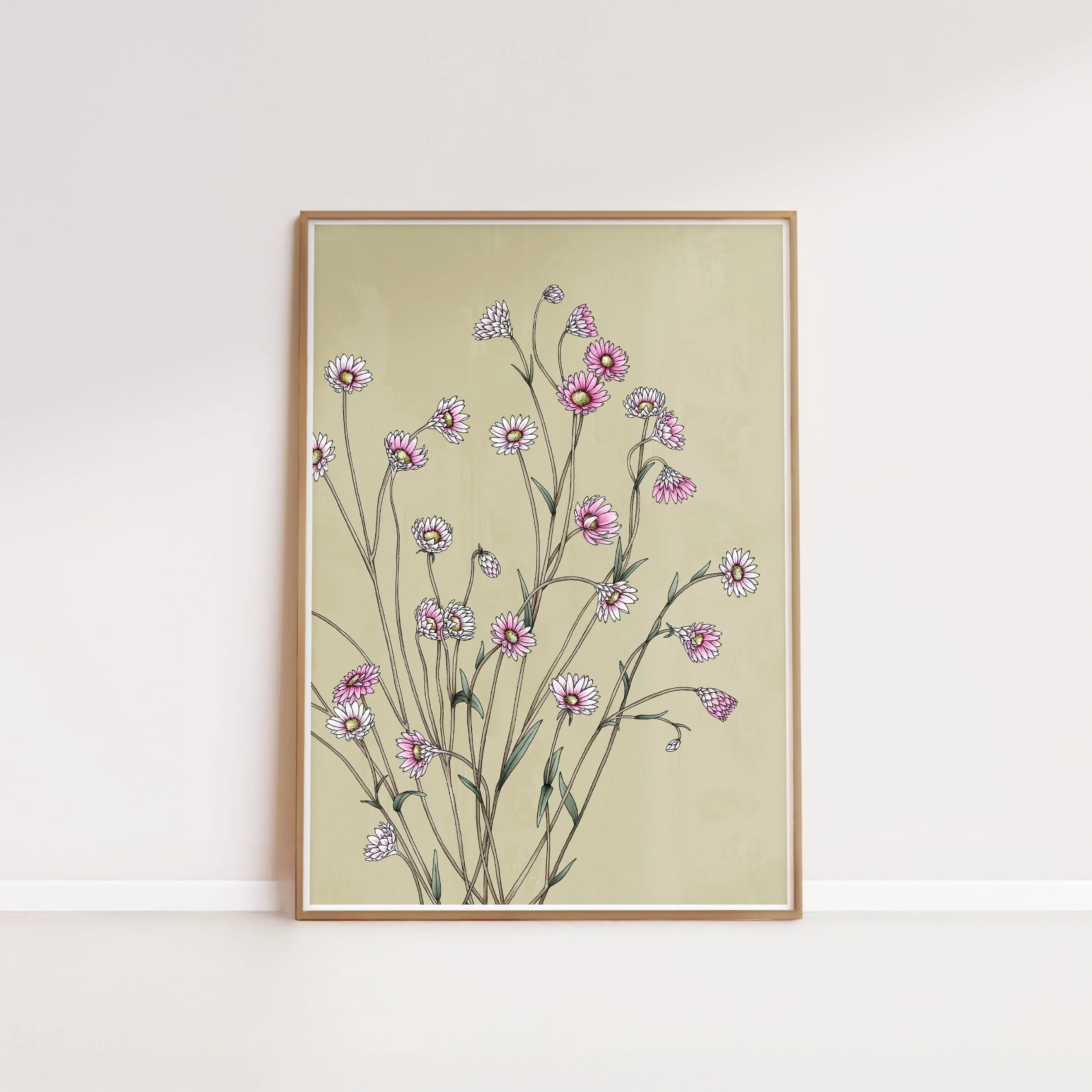 Everlasting Pink Sunray Portrait Artprint
