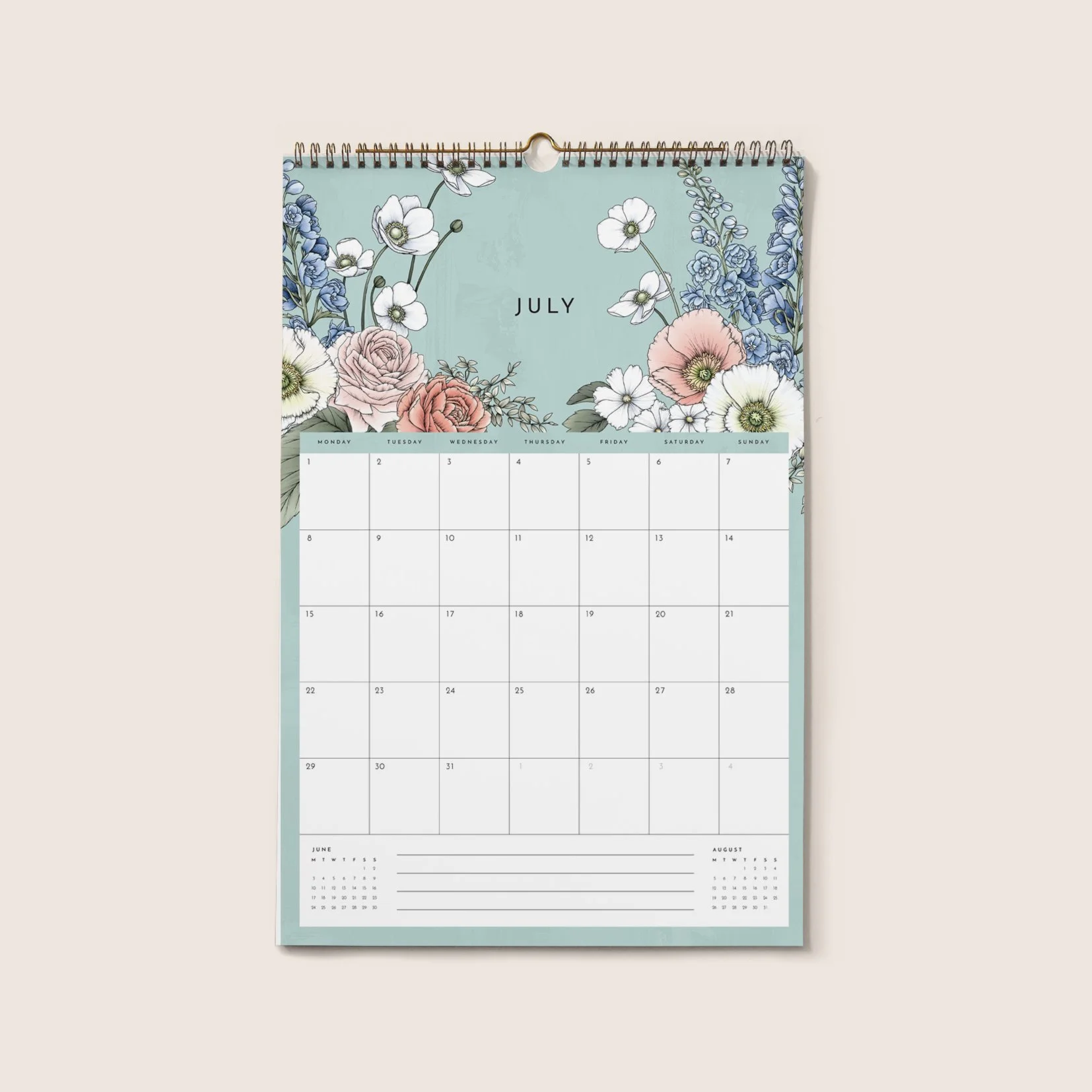 2024 Always Flowers Appointment Wall Calendar TYPOFLORA