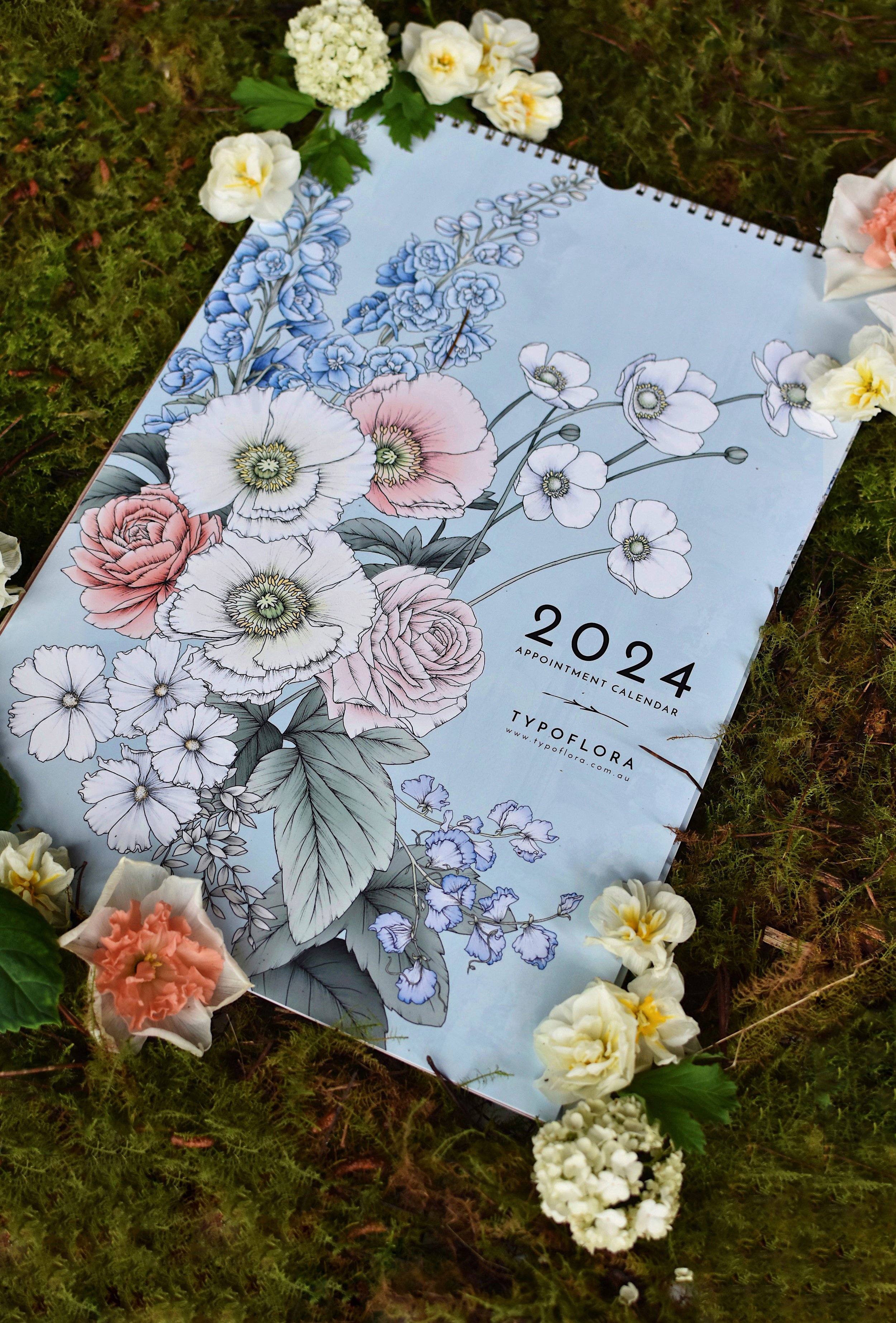 2024 Always Flowers Appointment Wall Calendar TYPOFLORA